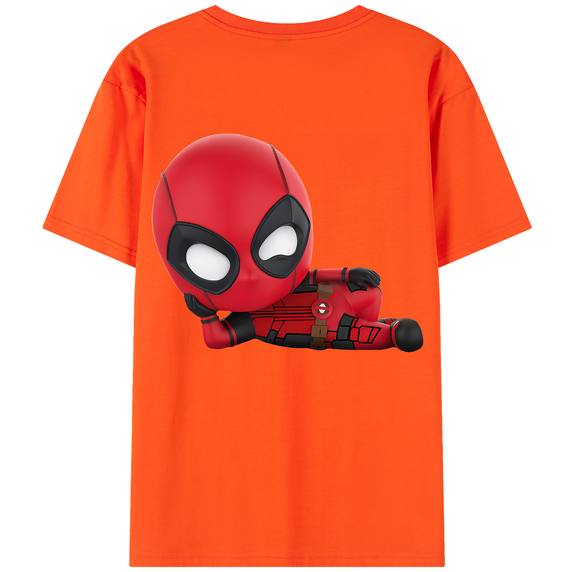（画像用） Deadpool デッドプール 綿100％半袖Tシャツ（背面プリント）