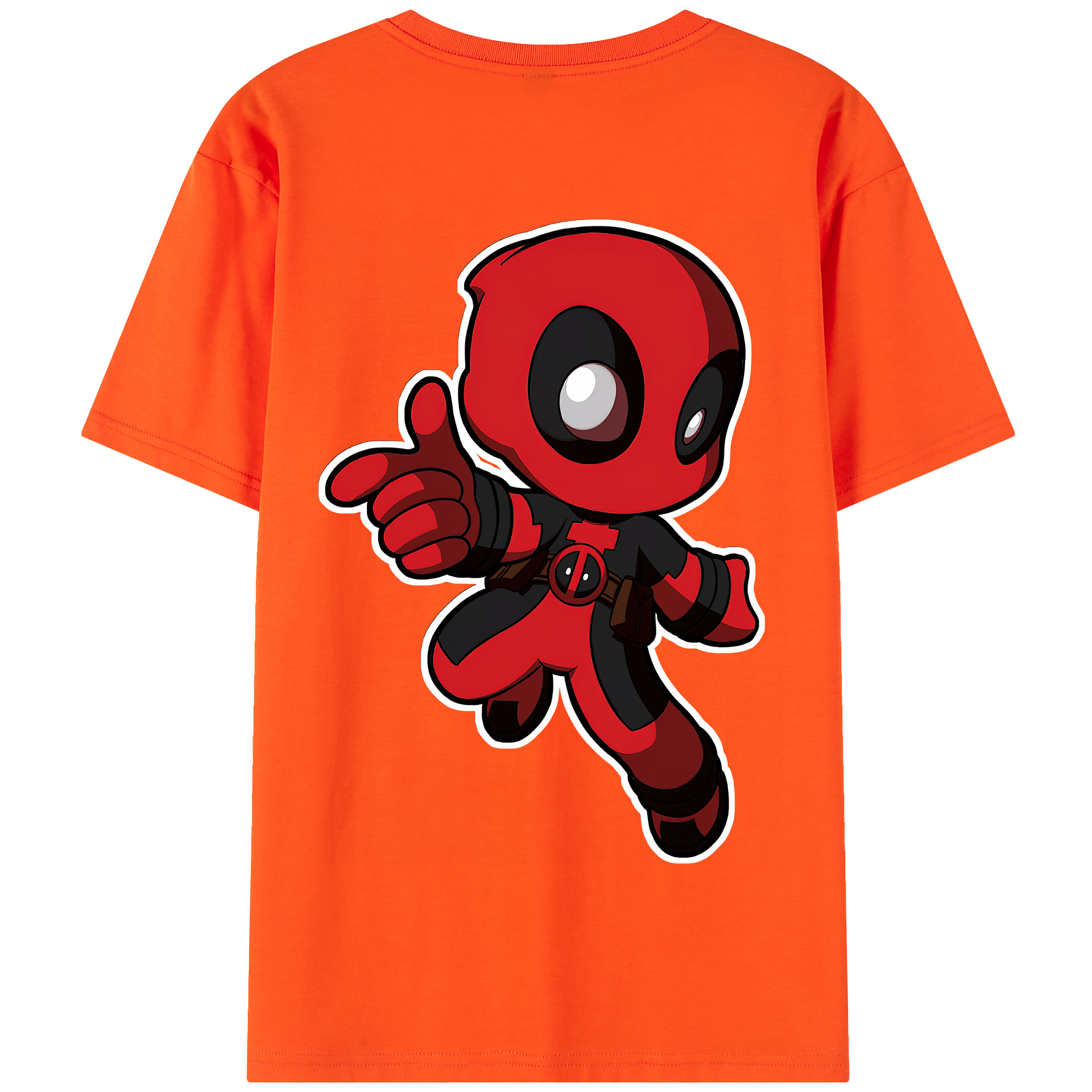 （画像用） Deadpool デッドプール 綿100％半袖Tシャツ（背面プリント）