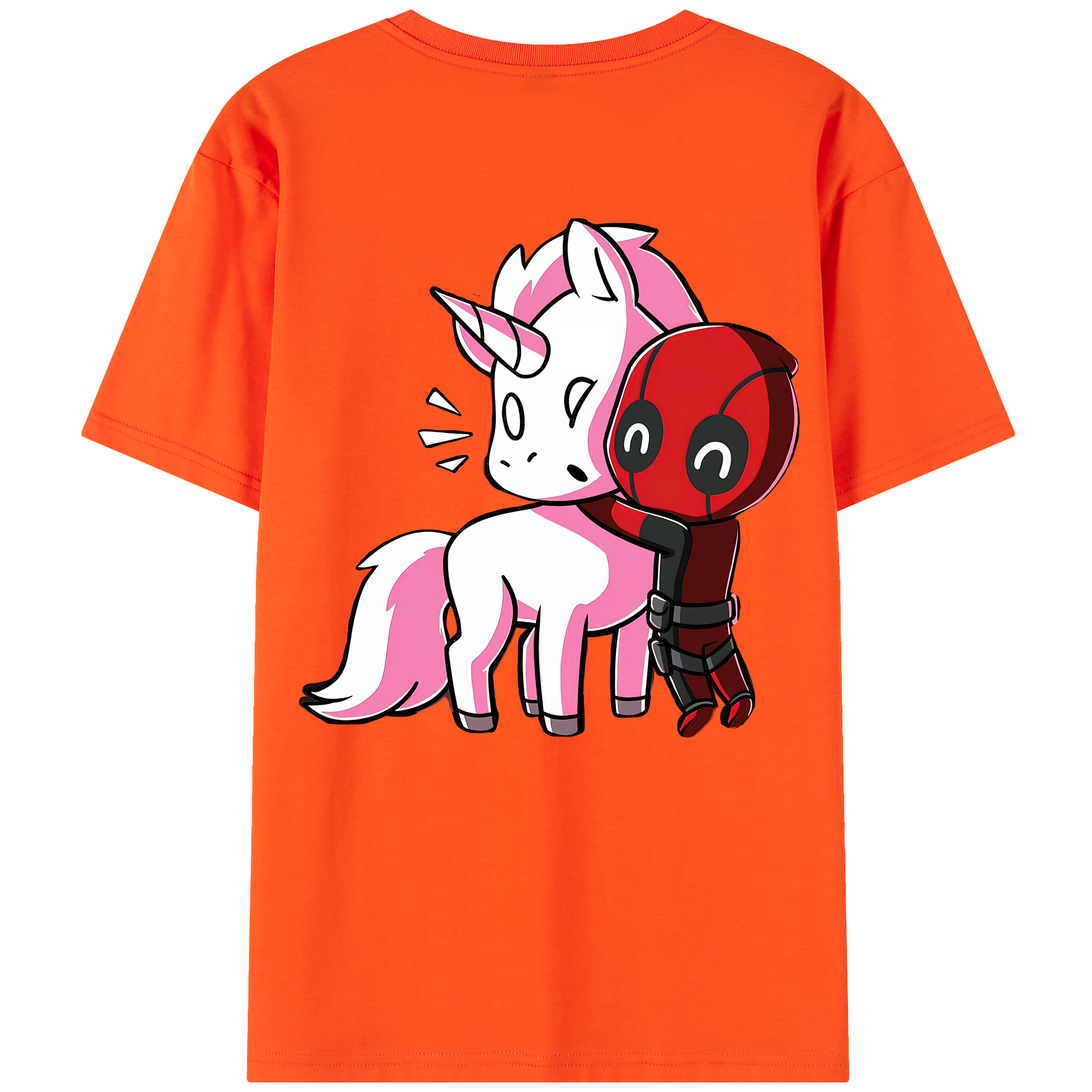 （画像用） Deadpool デッドプール 綿100％半袖Tシャツ（背面プリント）