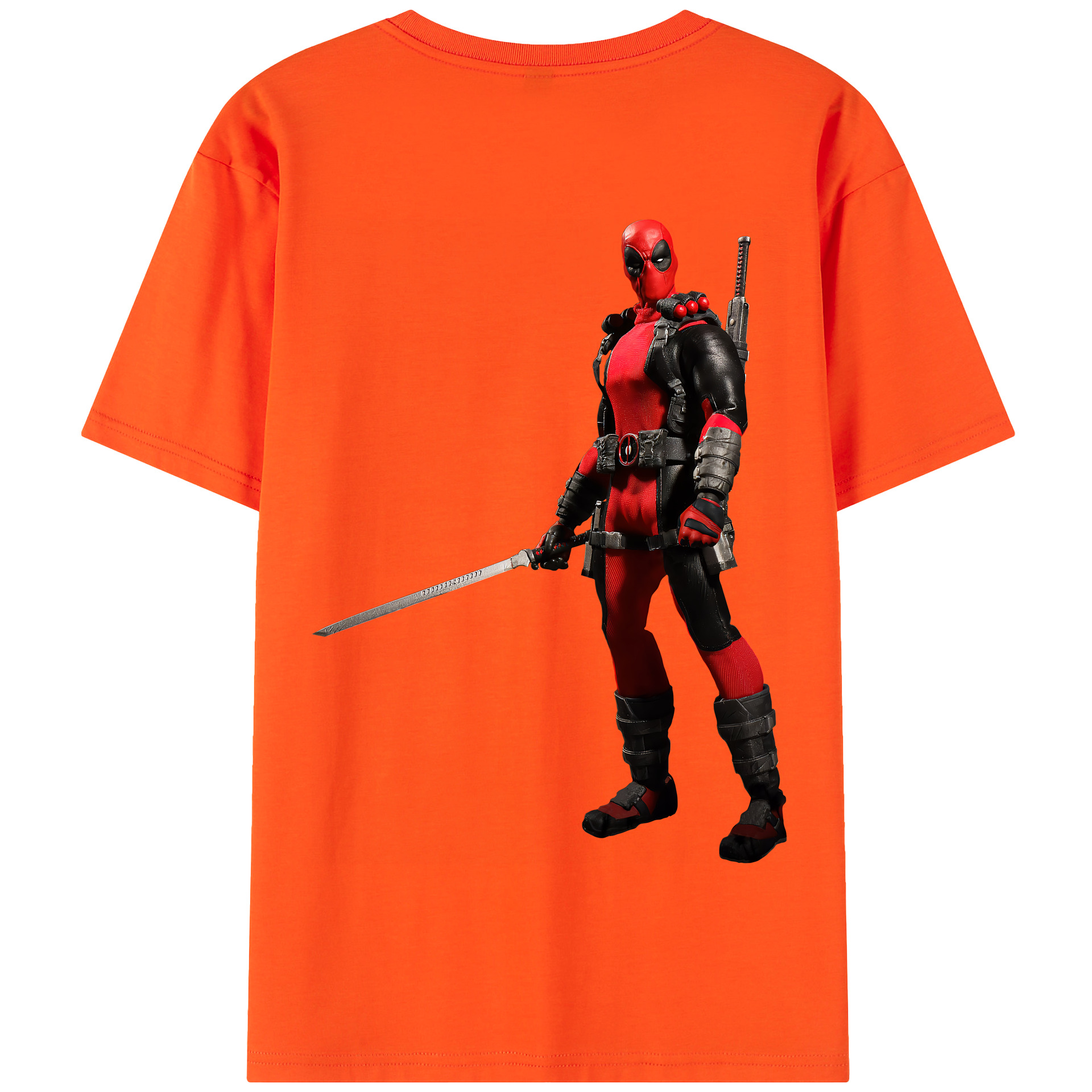 （画像用） Deadpool デッドプール 綿100％半袖Tシャツ（背面プリント）