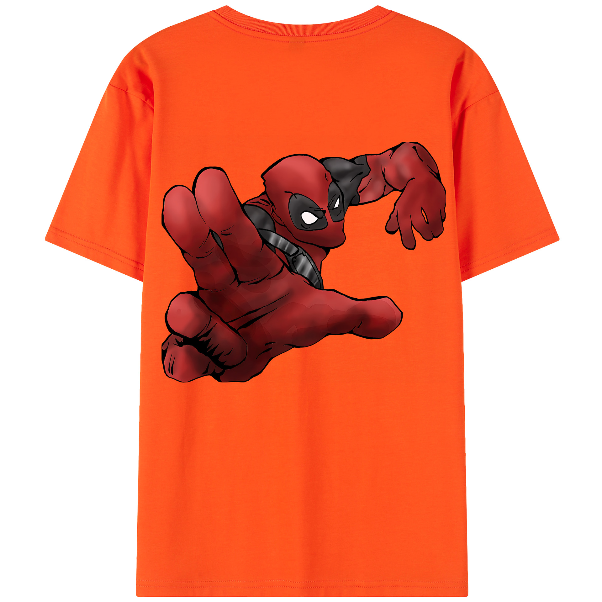 （画像用） Deadpool デッドプール 綿100％半袖Tシャツ（背面プリント）
