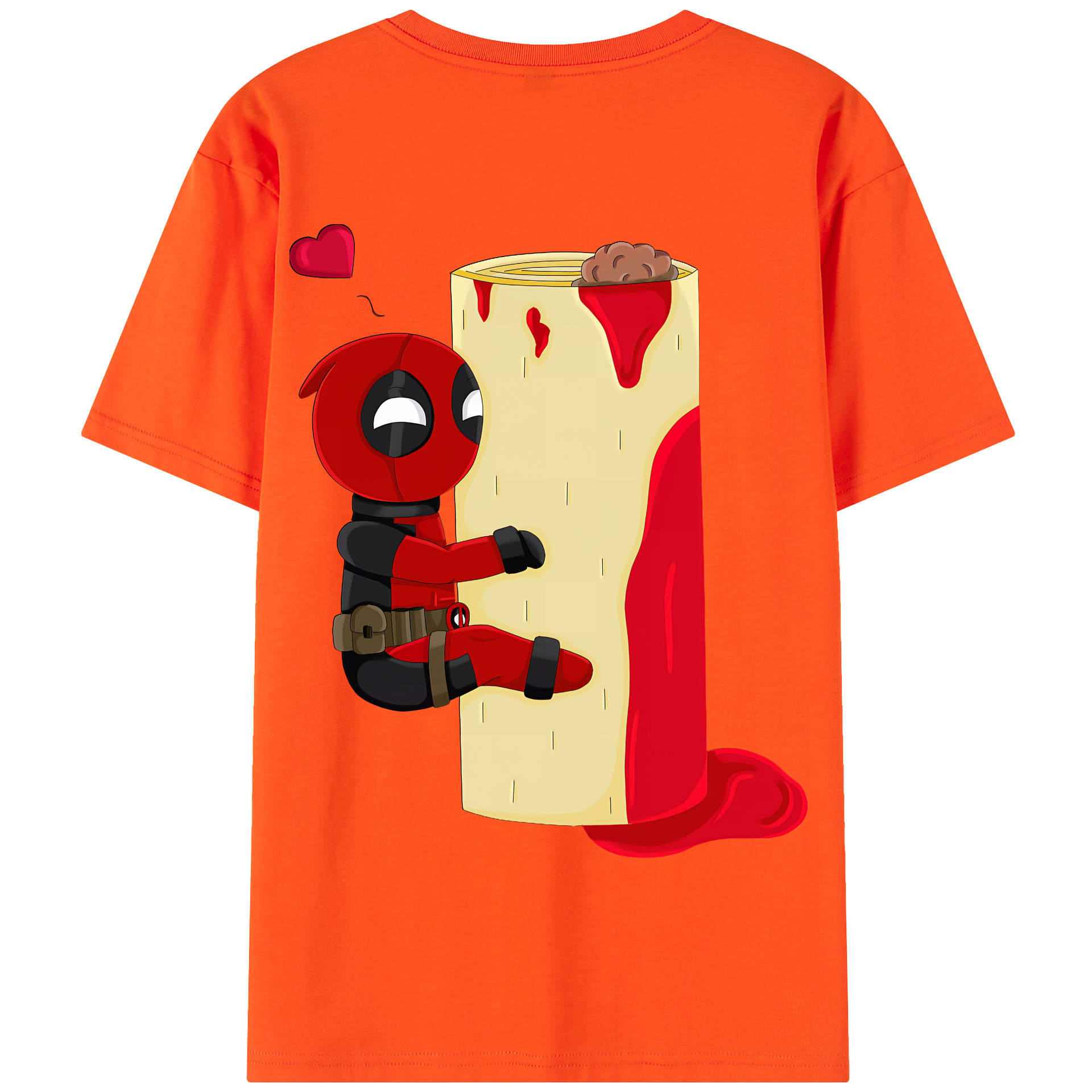 （画像用） Deadpool デッドプール 綿100％半袖Tシャツ（背面プリント）