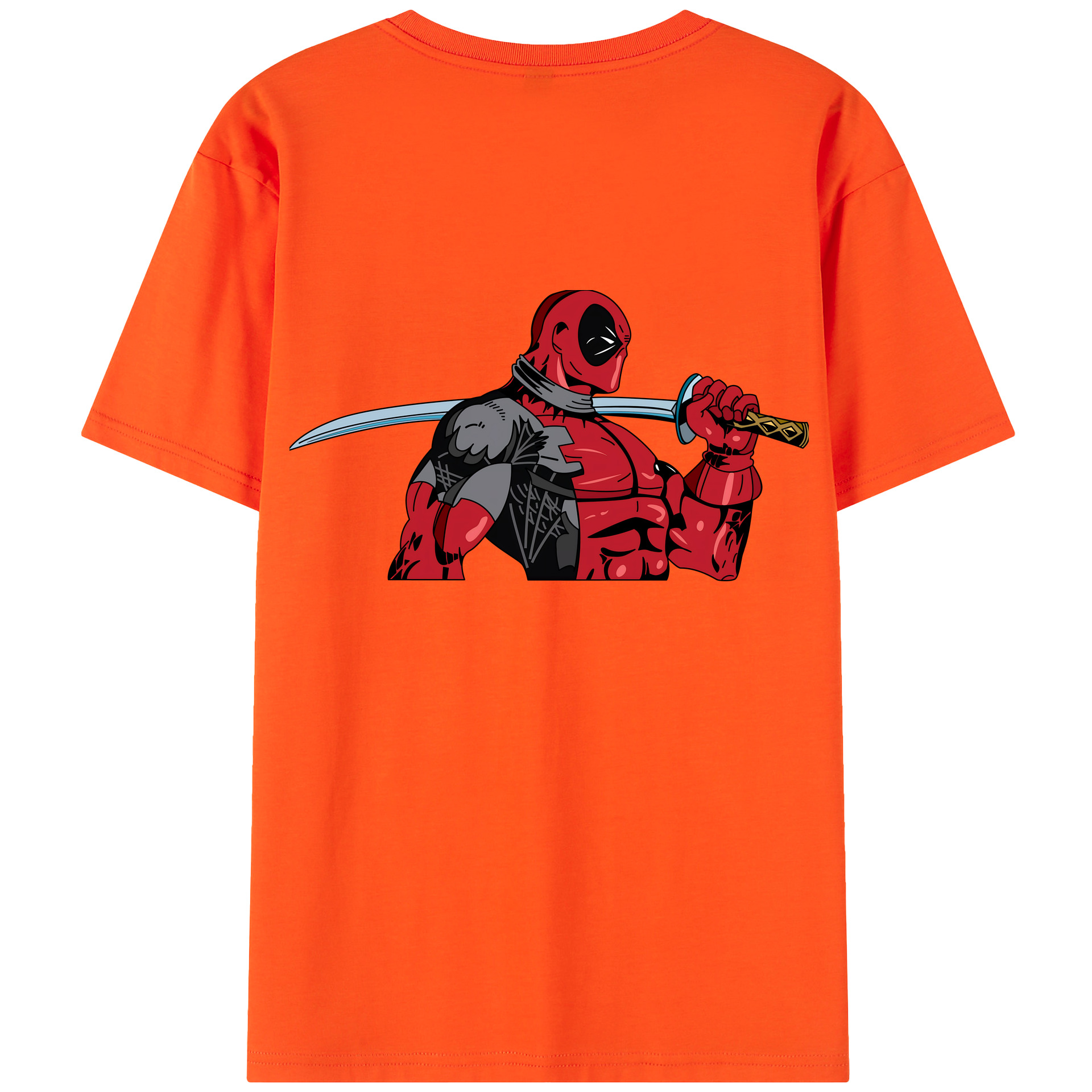 （画像用） Deadpool デッドプール 綿100％半袖Tシャツ（背面プリント）