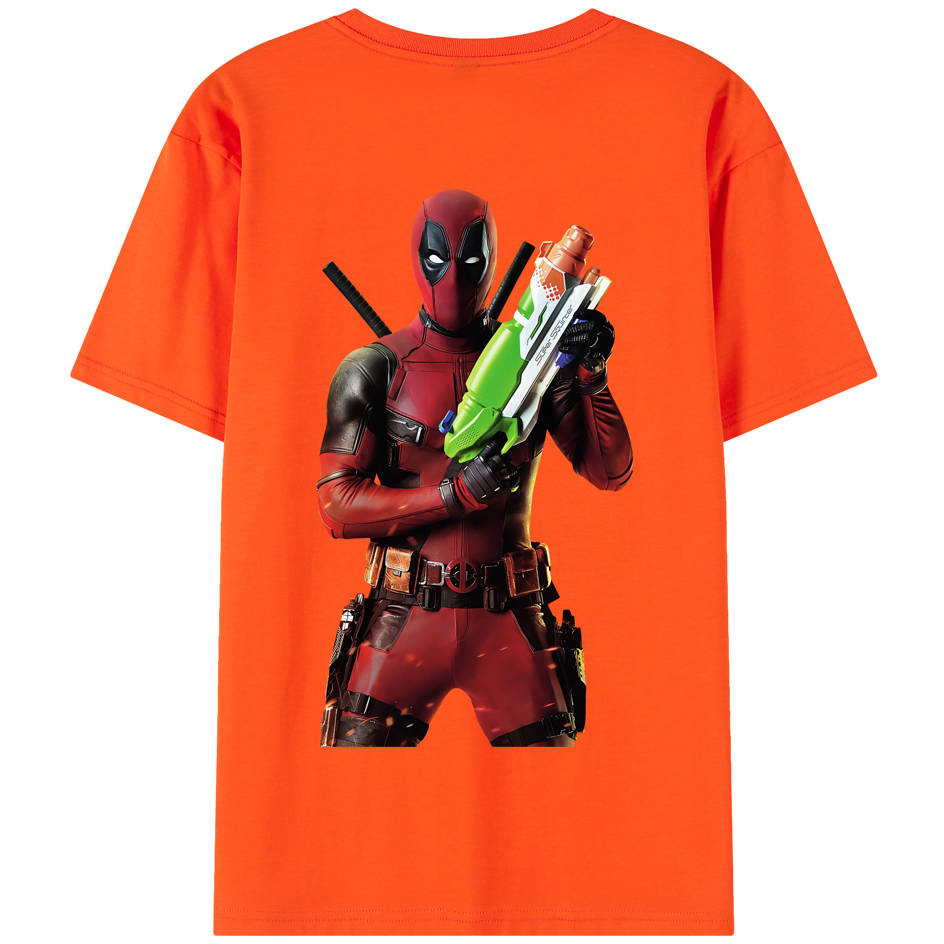 （画像用） Deadpool デッドプール 綿100％半袖Tシャツ（背面プリント）