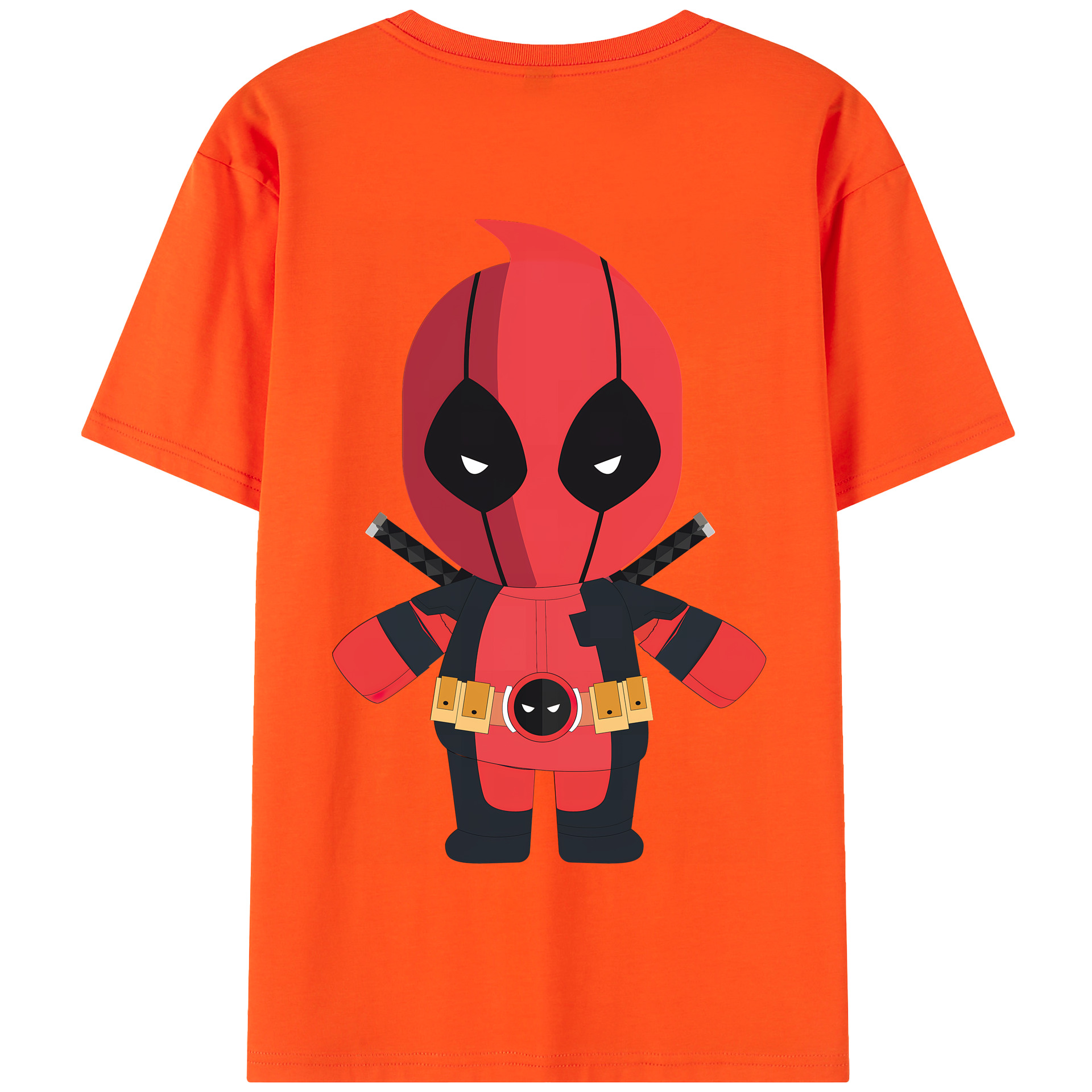 （画像用） Deadpool デッドプール 綿100％半袖Tシャツ（背面プリント）