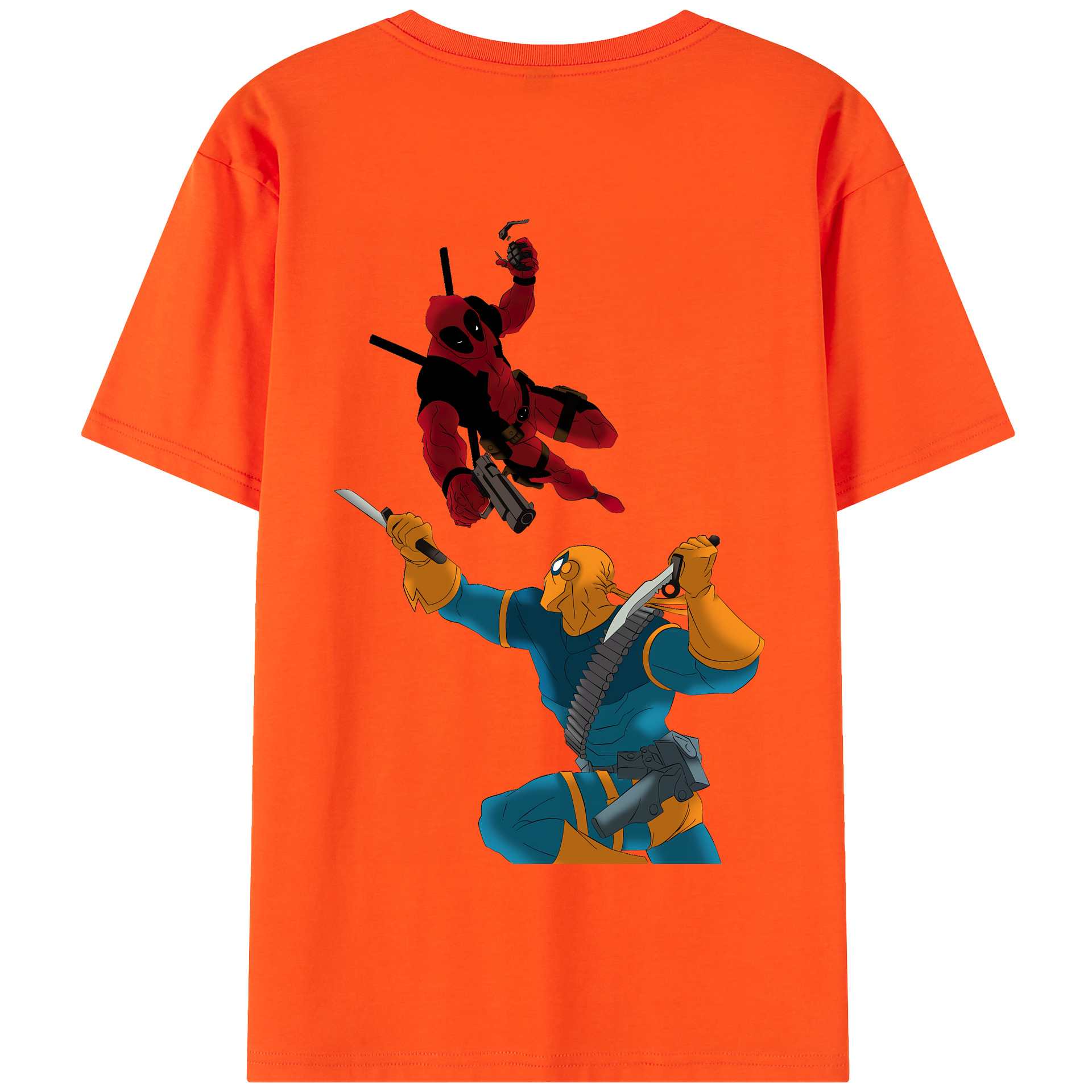 （画像用） Deadpool デッドプール 綿100％半袖Tシャツ（背面プリント）
