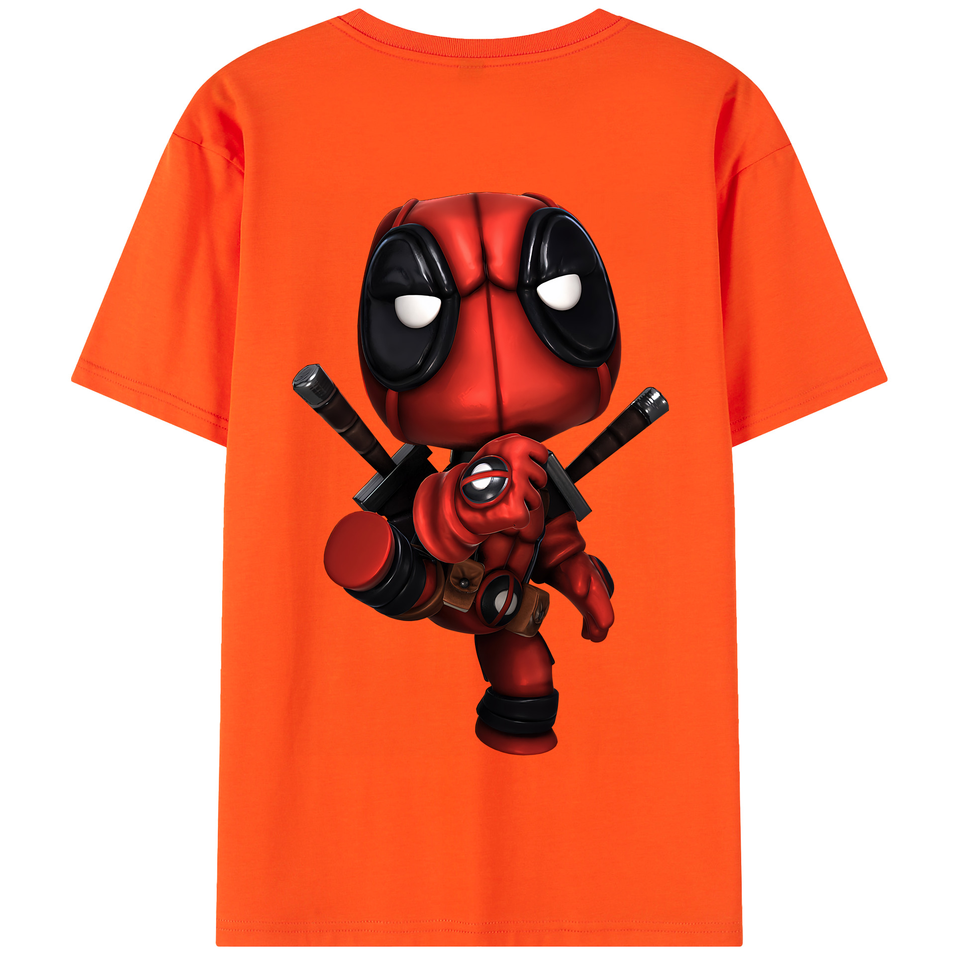 （画像用） Deadpool デッドプール 綿100％半袖Tシャツ（背面プリント）