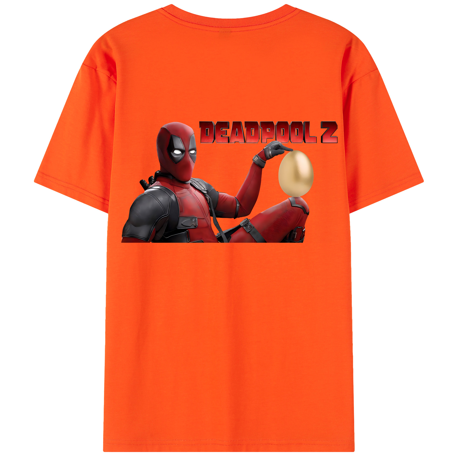 （画像用） Deadpool デッドプール 綿100％半袖Tシャツ（背面プリント）