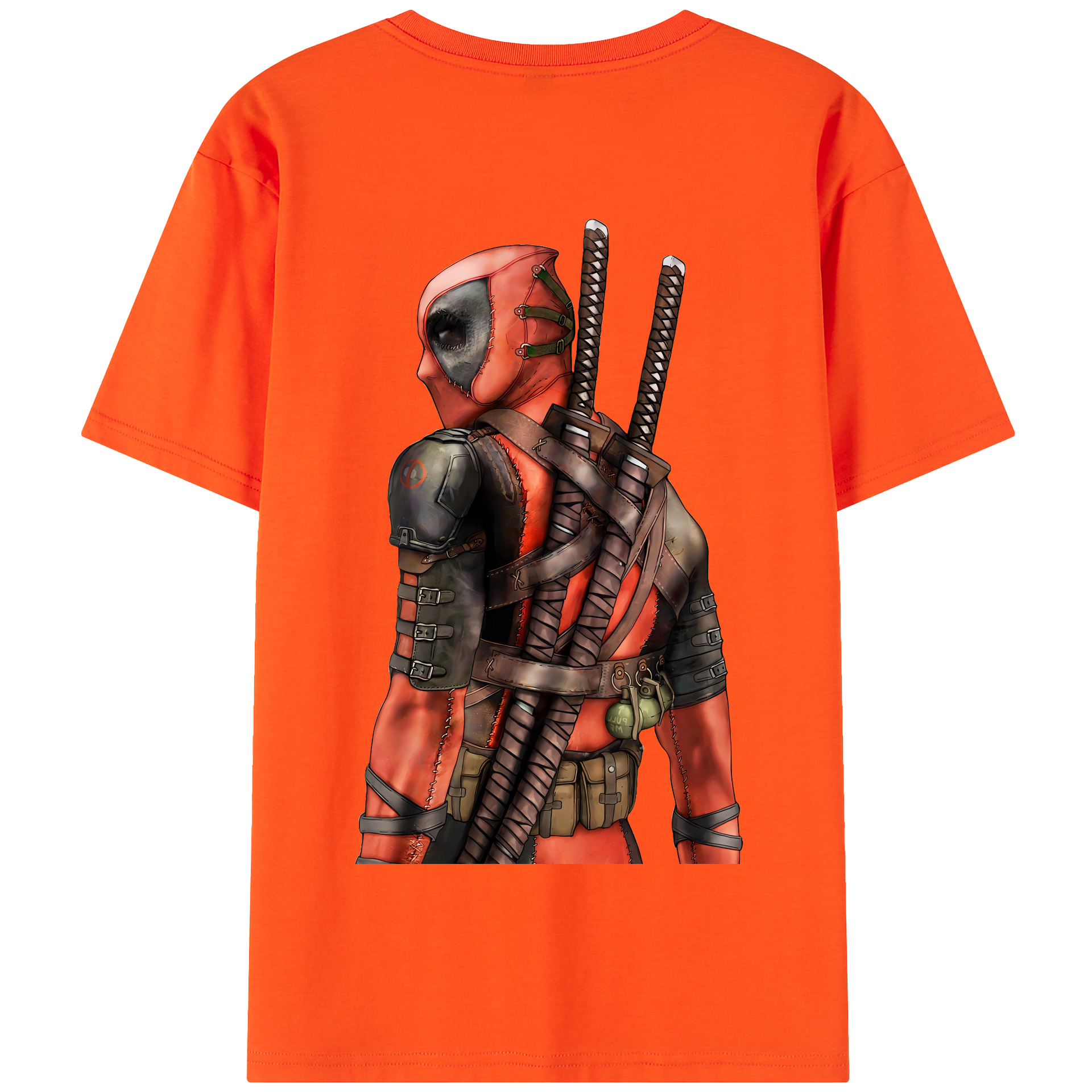（画像用） Deadpool デッドプール 綿100％半袖Tシャツ（背面プリント）