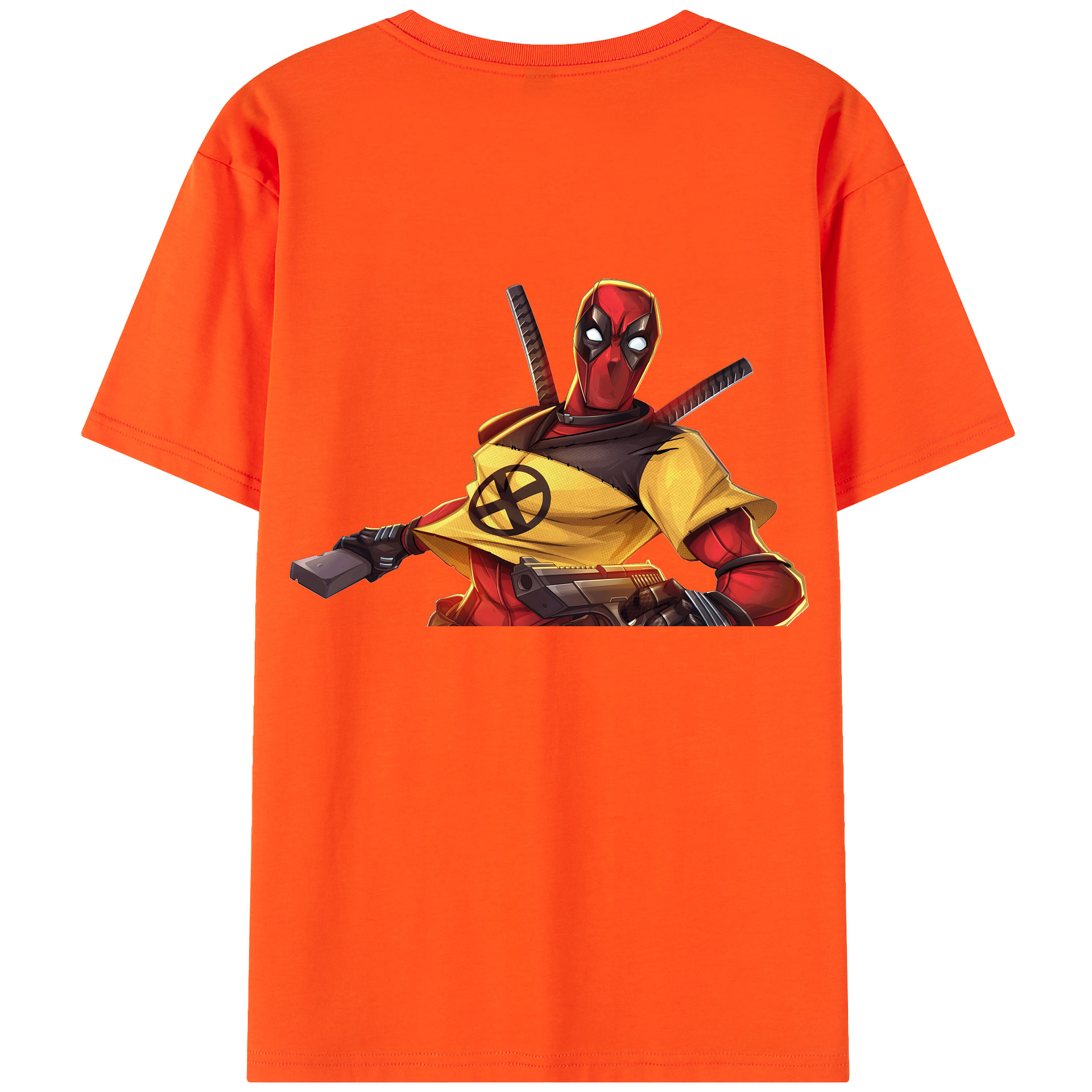 （画像用） Deadpool デッドプール 綿100％半袖Tシャツ（背面プリント）
