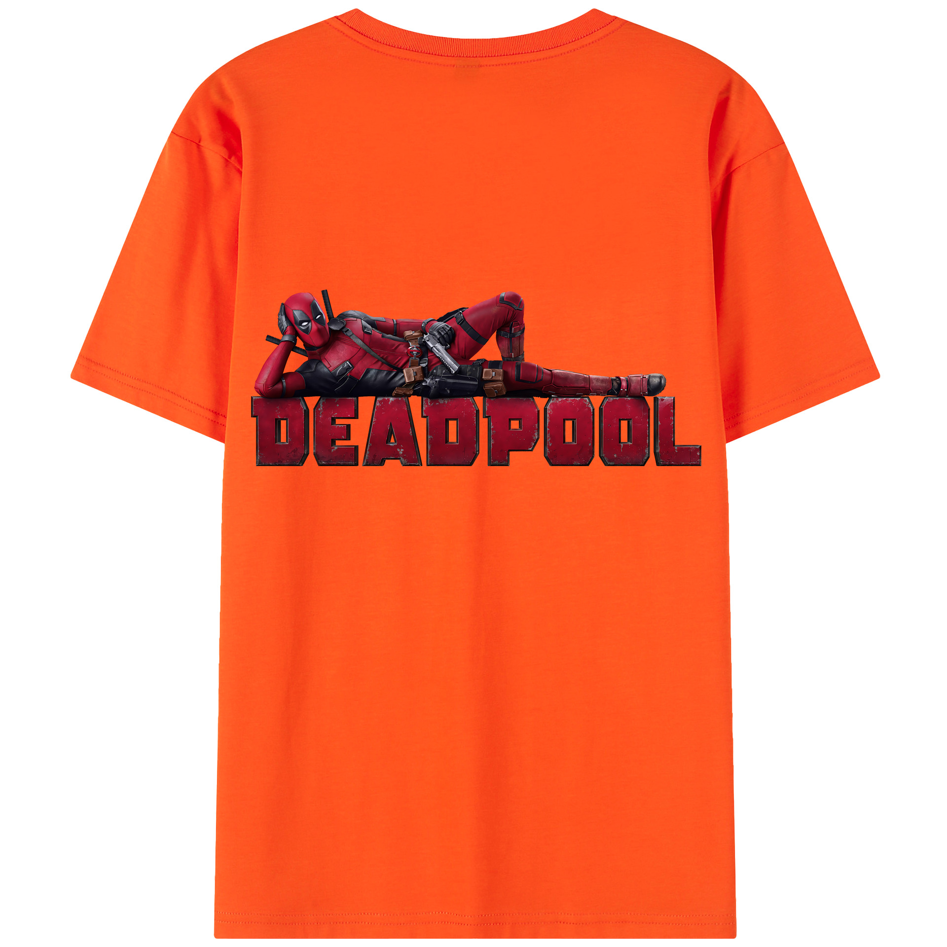 （画像用） Deadpool デッドプール 綿100％半袖Tシャツ（背面プリント）