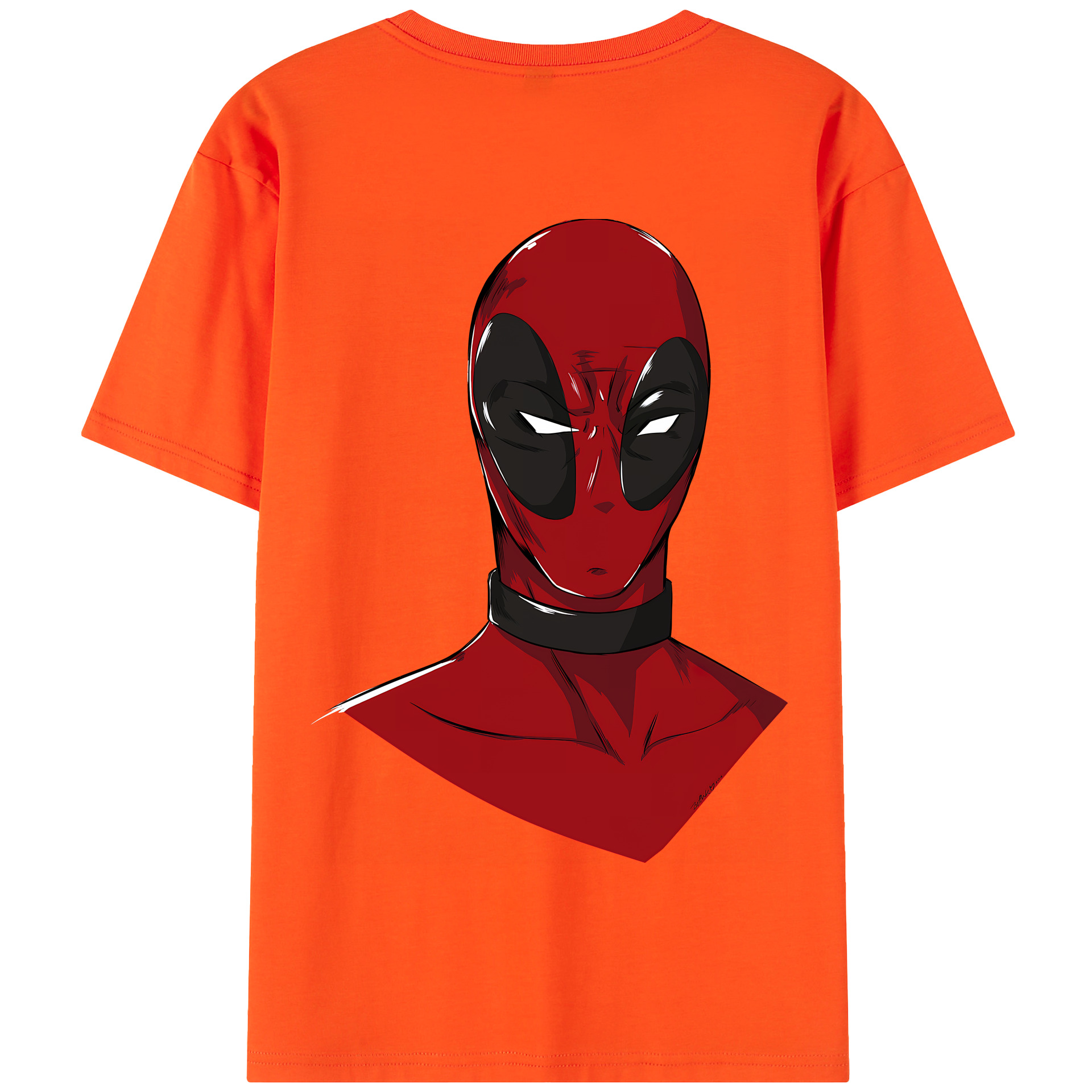 （画像用） Deadpool デッドプール 綿100％半袖Tシャツ（背面プリント）