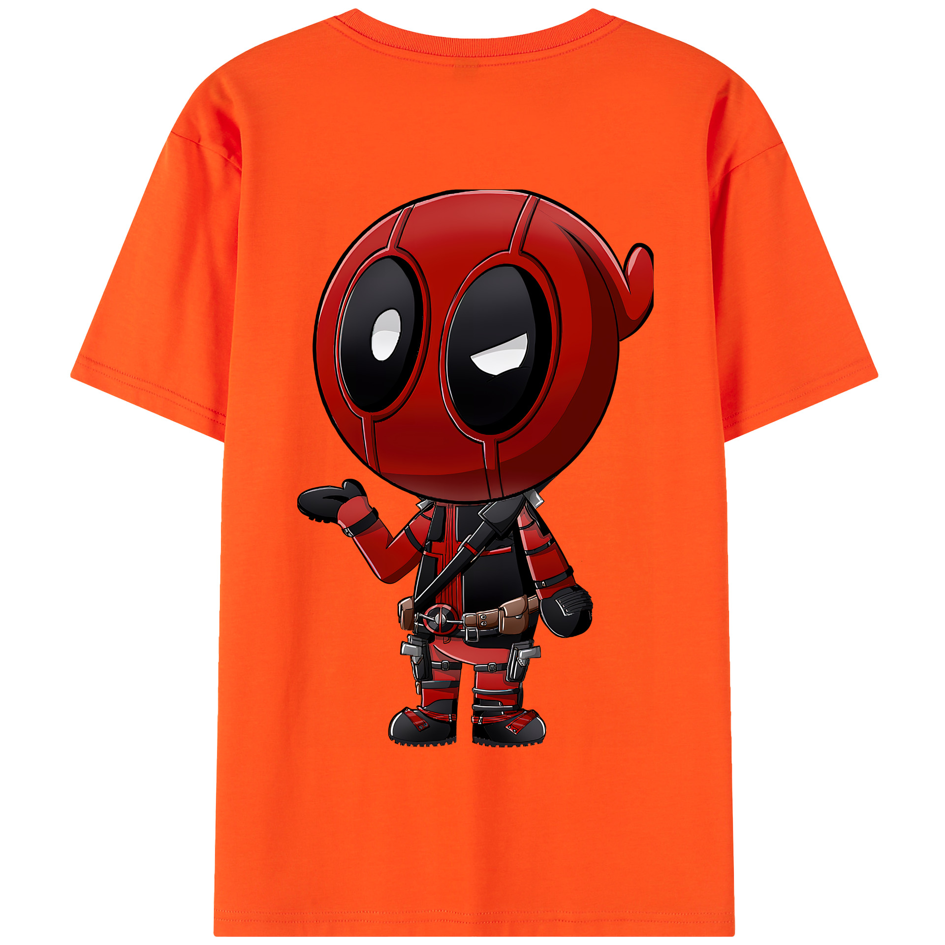 （画像用） Deadpool デッドプール 綿100％半袖Tシャツ（背面プリント）