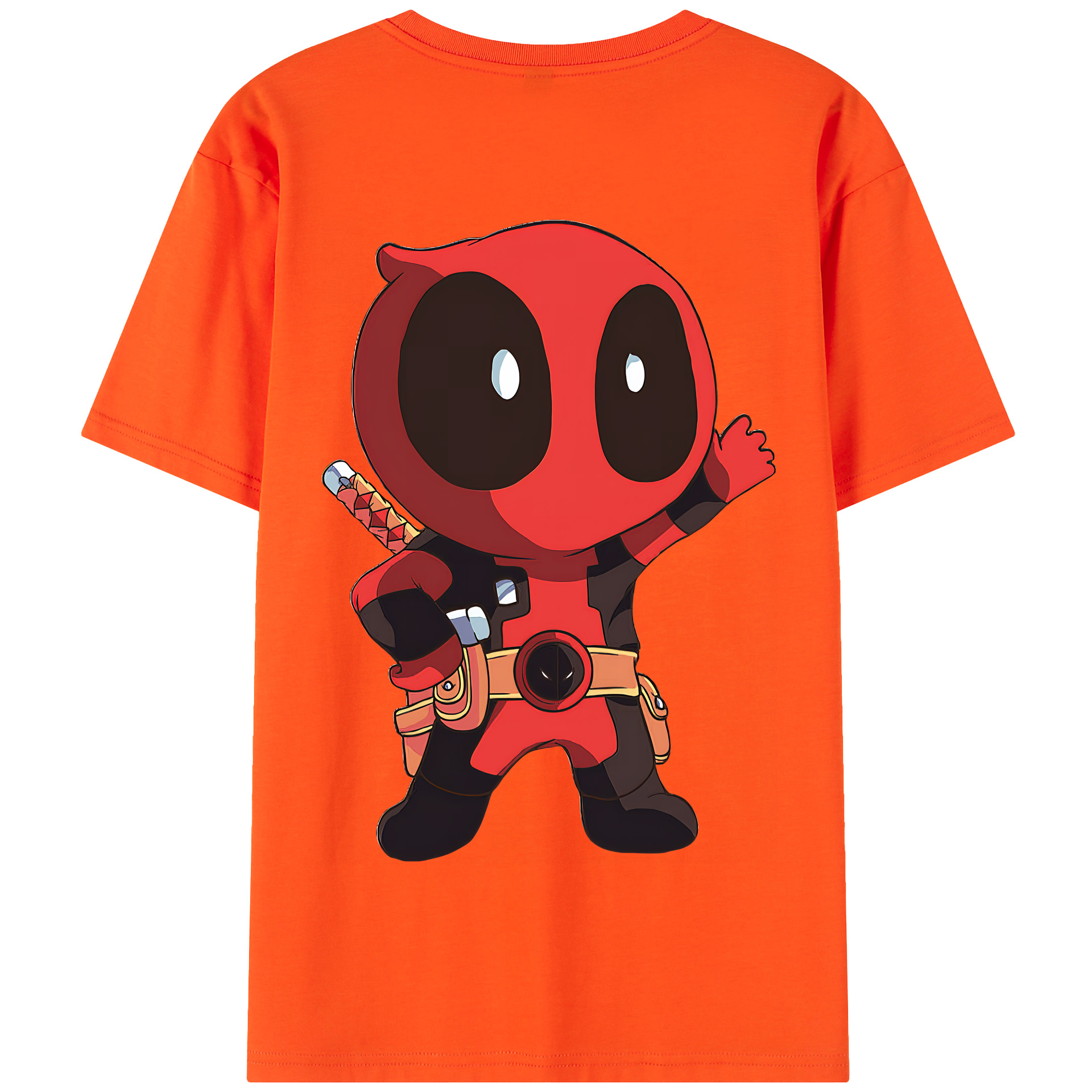 （画像用） Deadpool デッドプール 綿100％半袖Tシャツ（背面プリント）