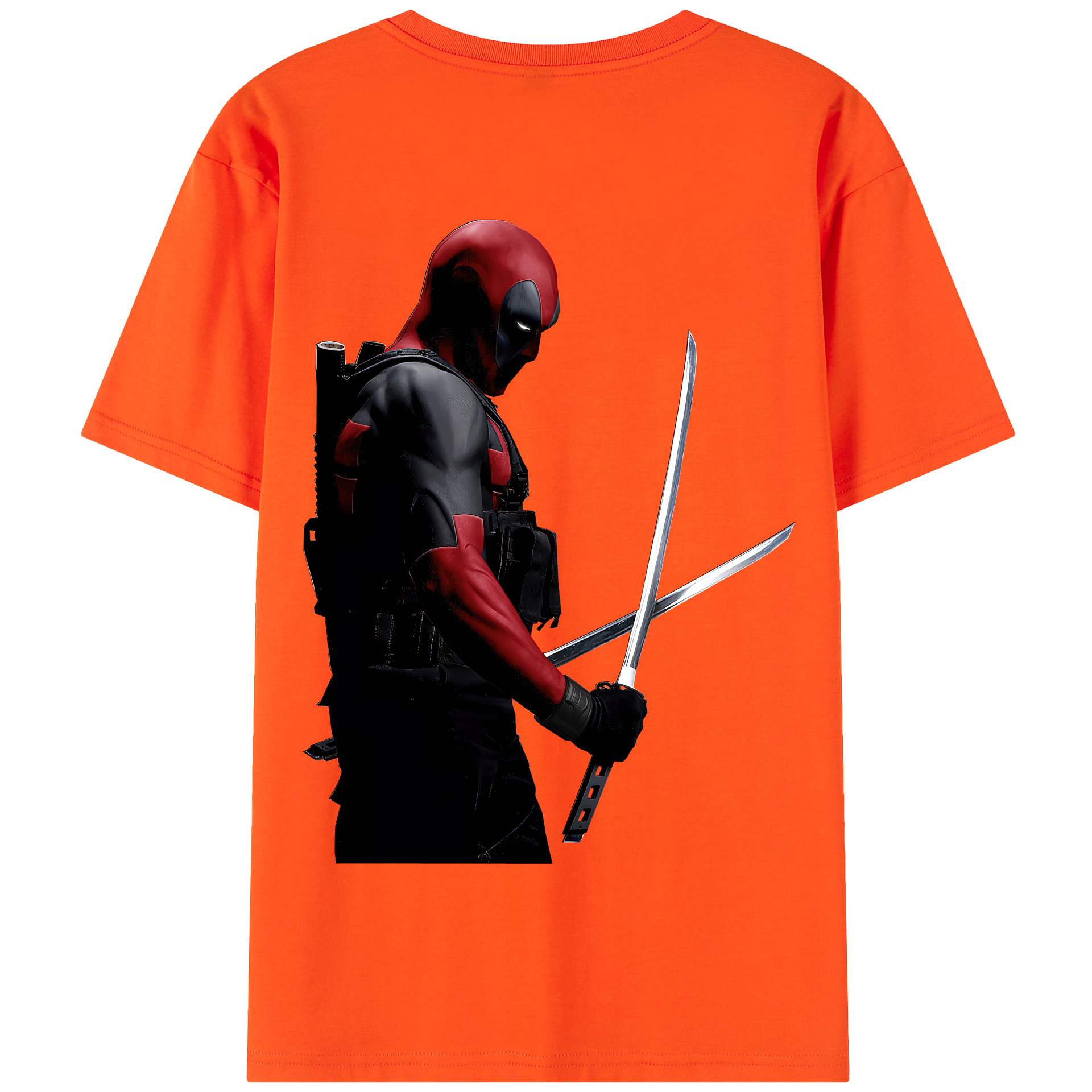 （画像用） Deadpool デッドプール 綿100％半袖Tシャツ（背面プリント）