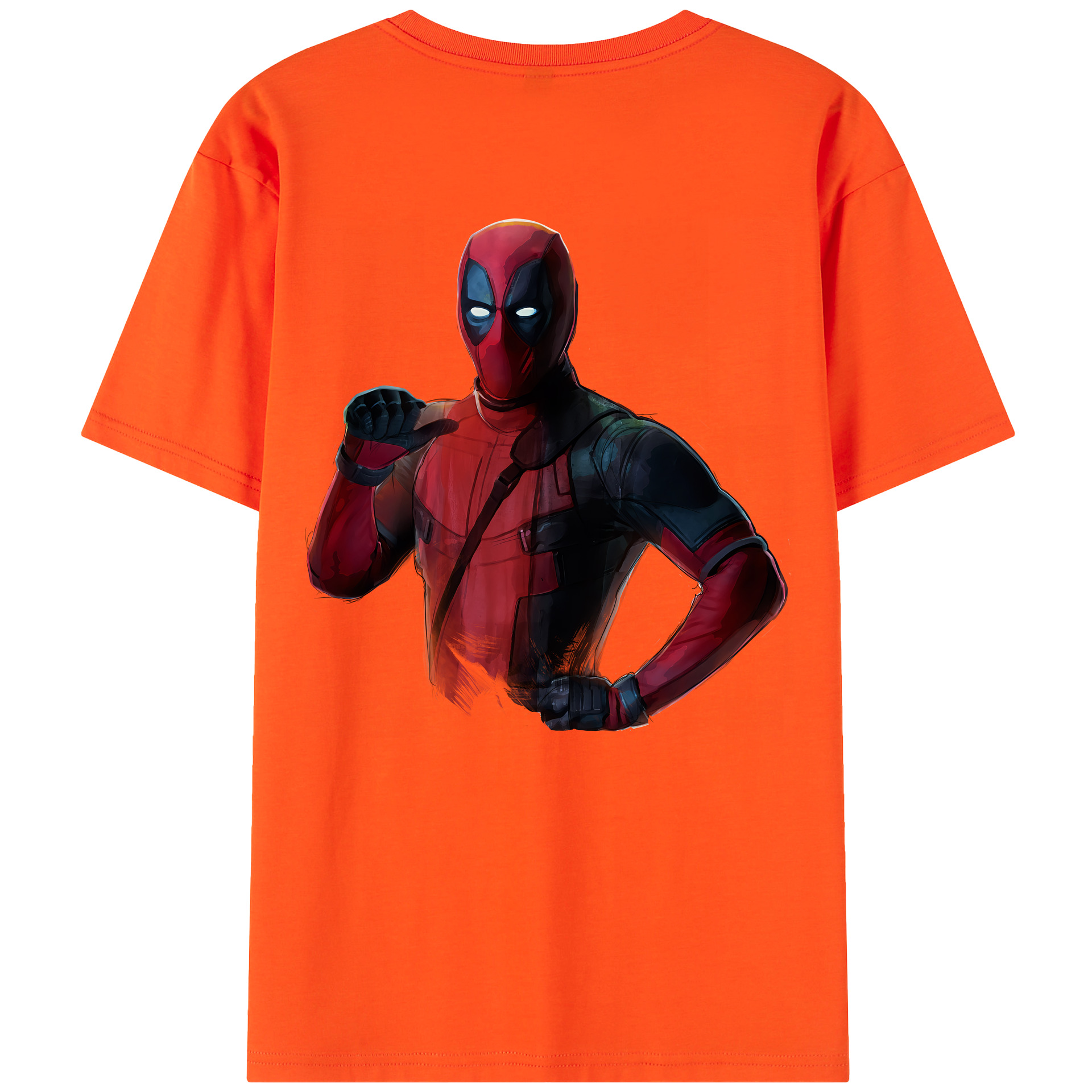 （画像用） Deadpool デッドプール 綿100％半袖Tシャツ（背面プリント）