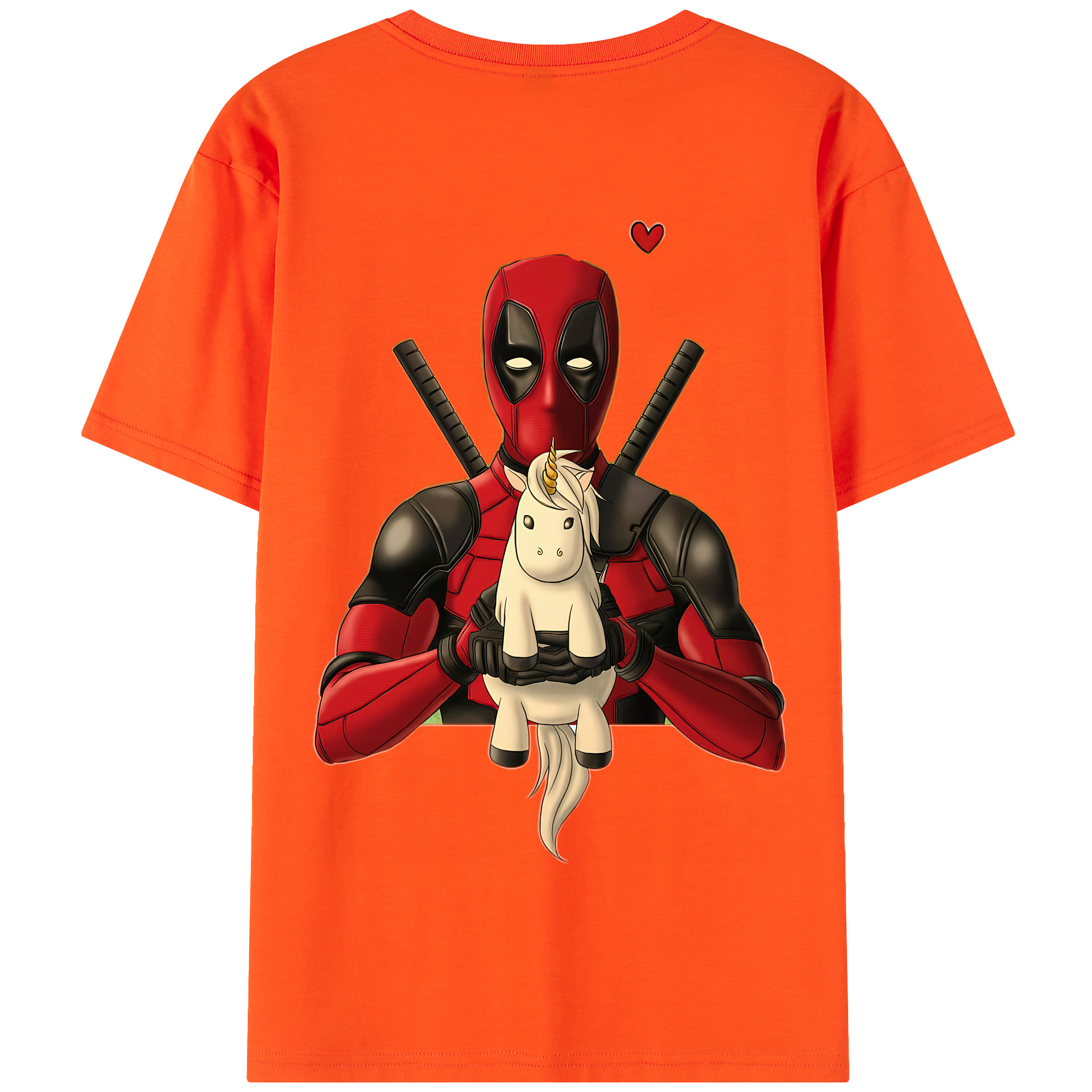 （画像用） Deadpool デッドプール 綿100％半袖Tシャツ（背面プリント）