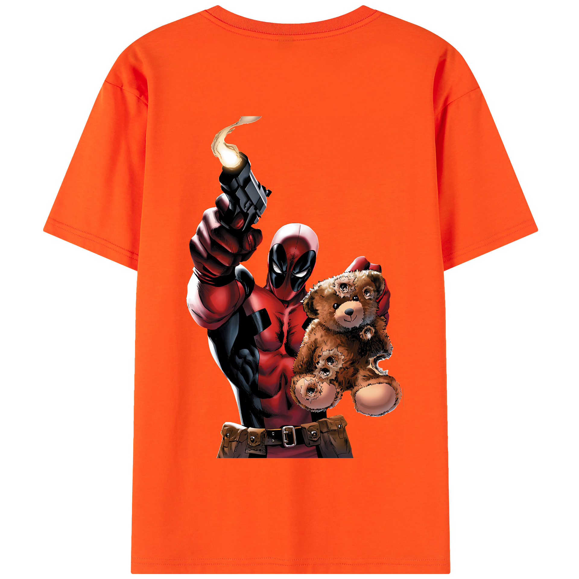 （画像用） Deadpool デッドプール 綿100％半袖Tシャツ（背面プリント）