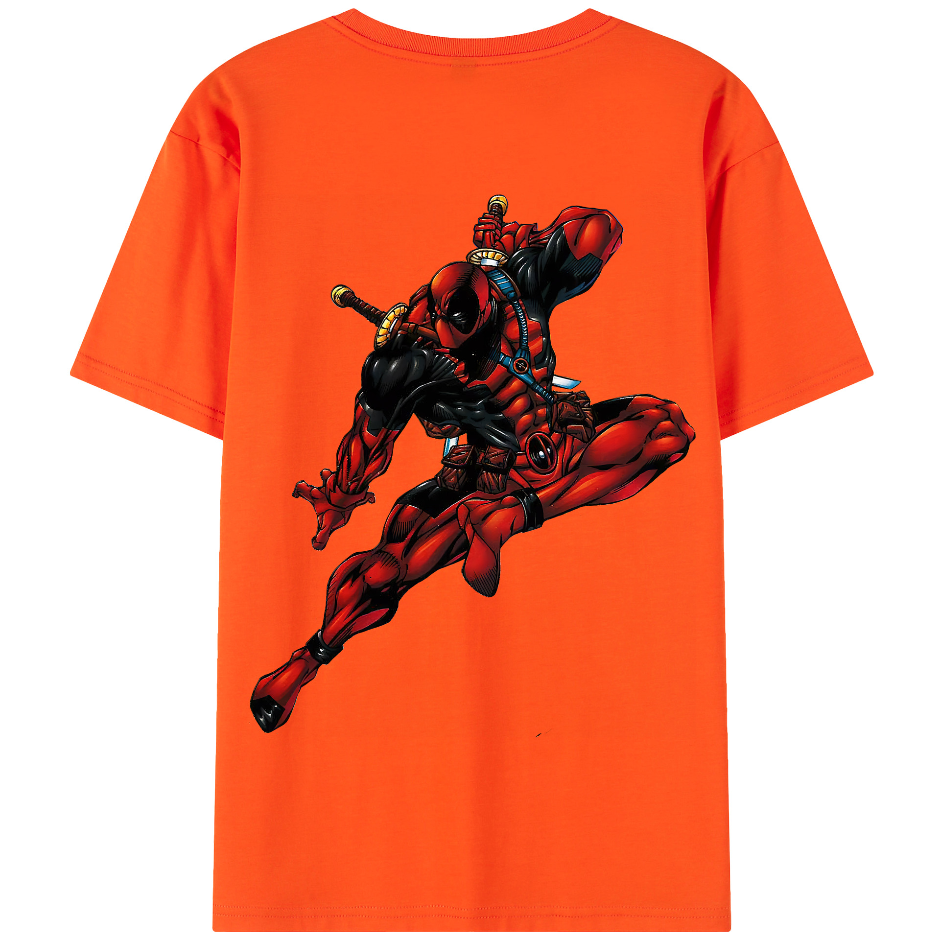 （画像用） Deadpool デッドプール 綿100％半袖Tシャツ（背面プリント）