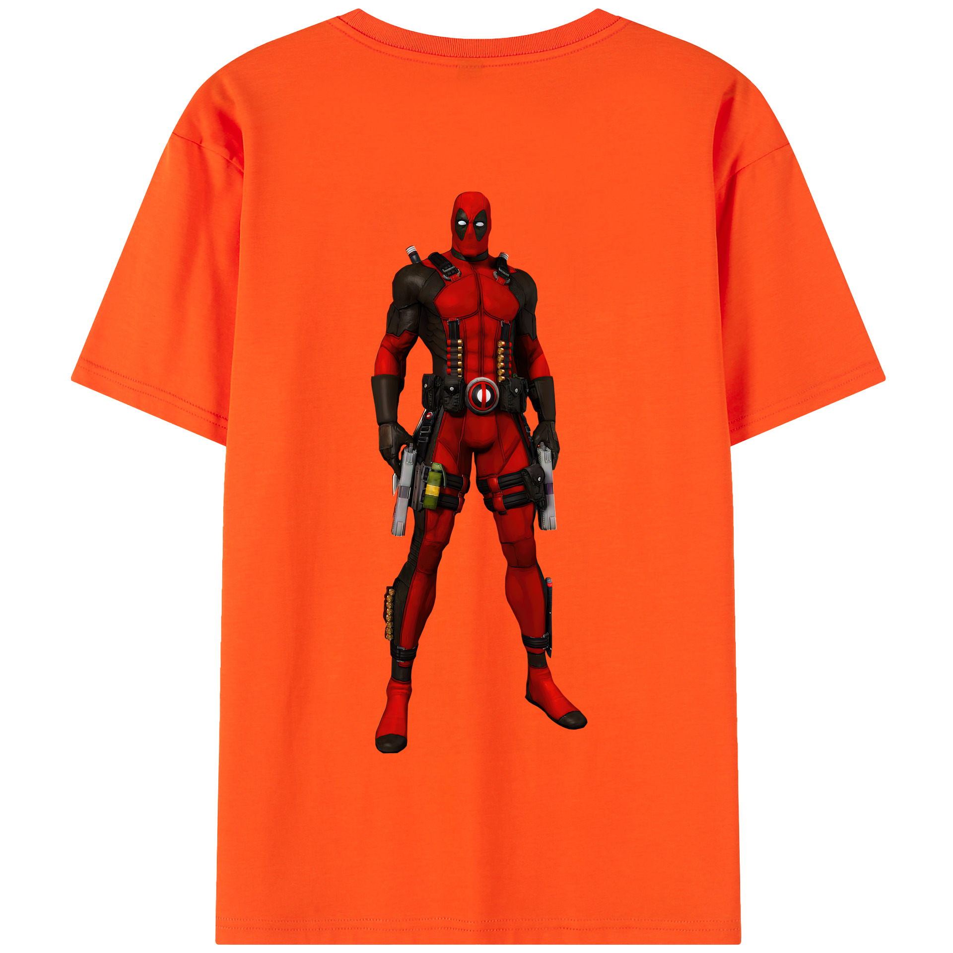 （画像用） Deadpool デッドプール 綿100％半袖Tシャツ（背面プリント）