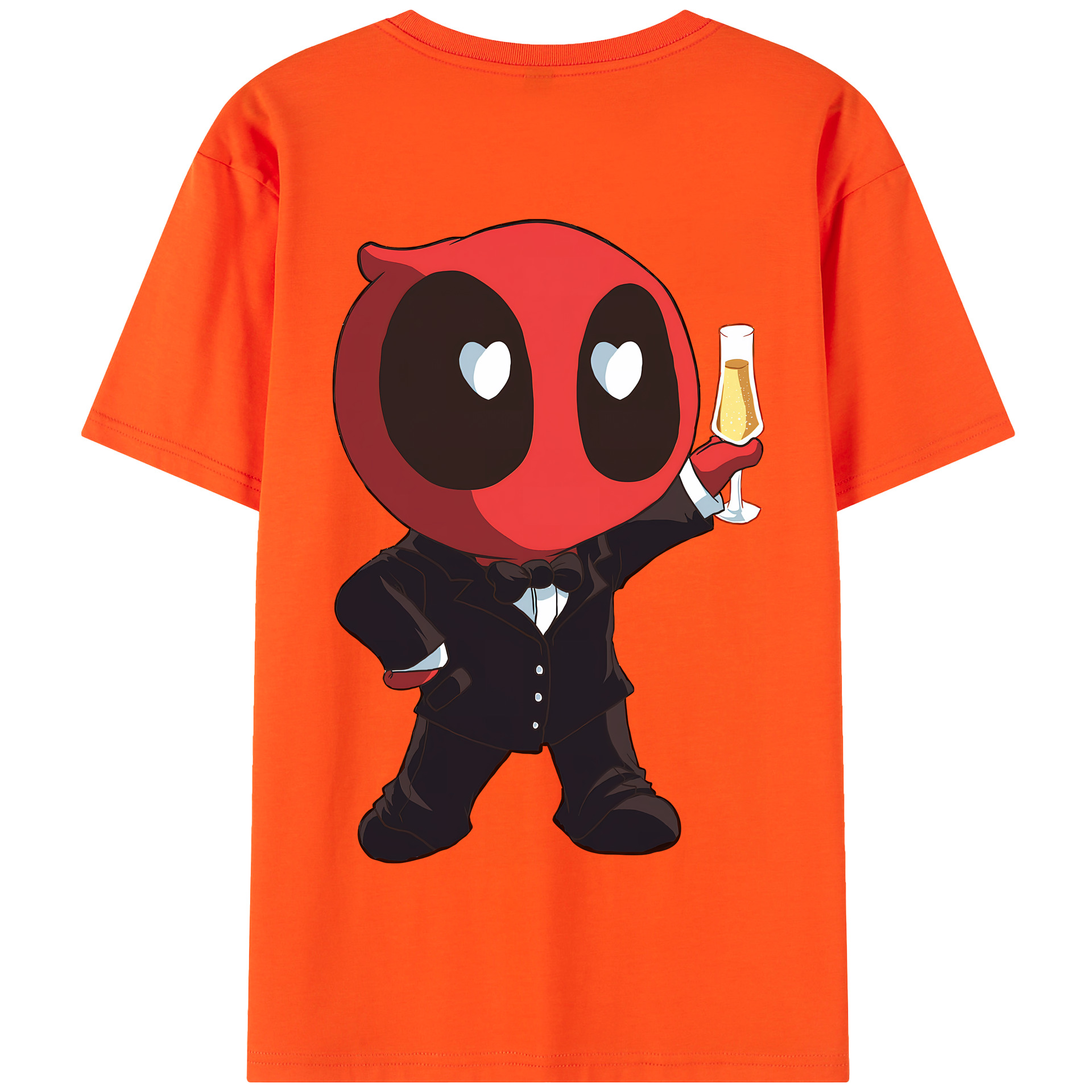 （画像用） Deadpool デッドプール 綿100％半袖Tシャツ（背面プリント）