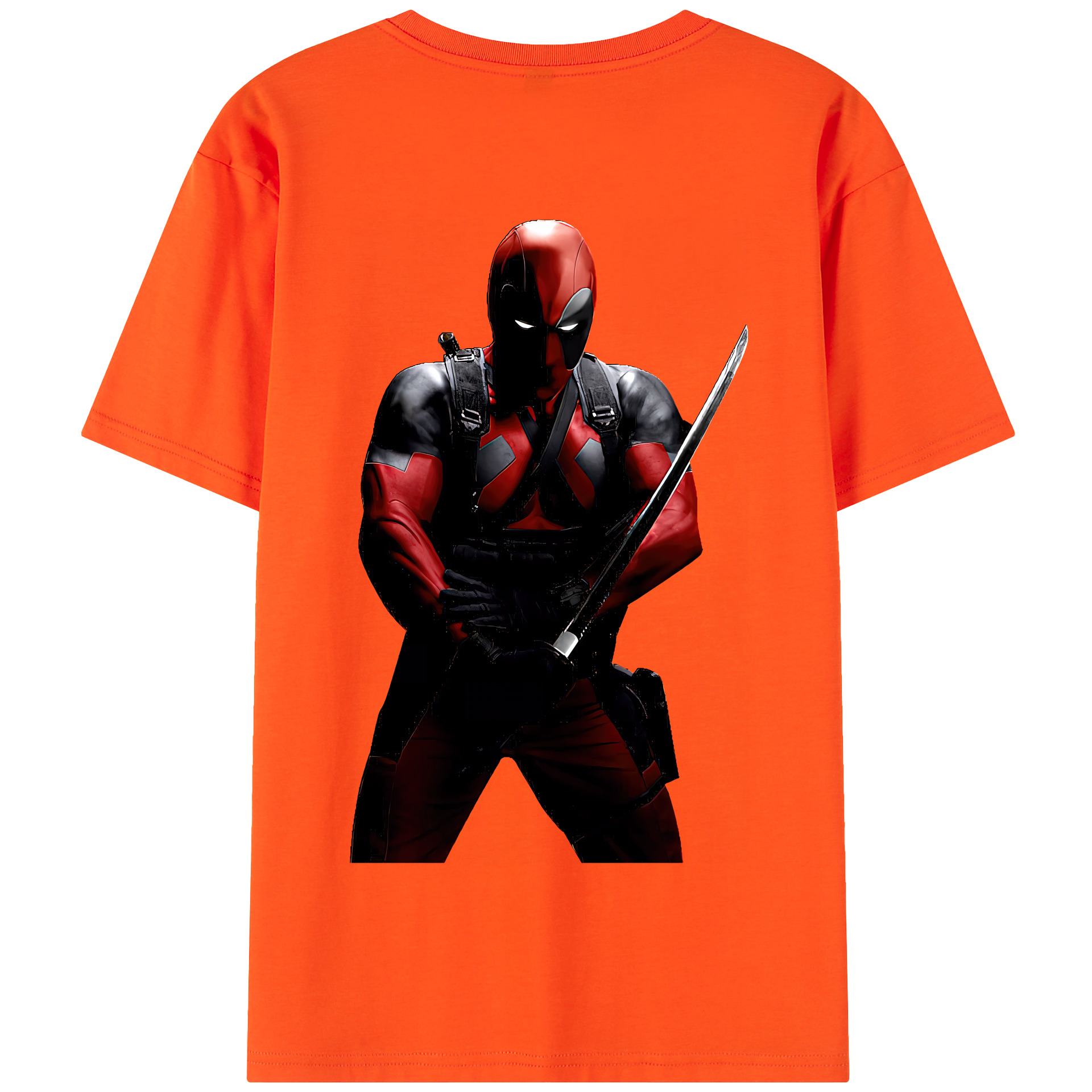 （画像用） Deadpool デッドプール 綿100％半袖Tシャツ（背面プリント）