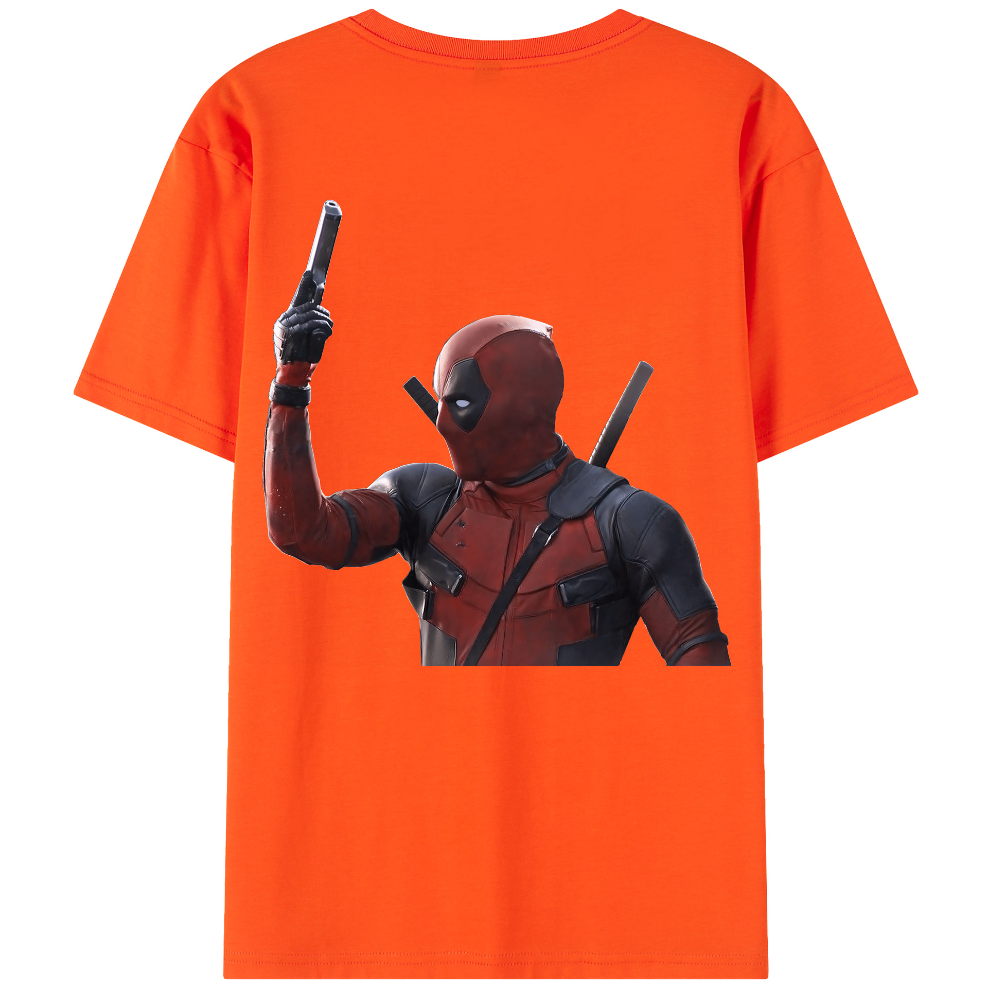 （画像用） Deadpool デッドプール 綿100％半袖Tシャツ（背面プリント）