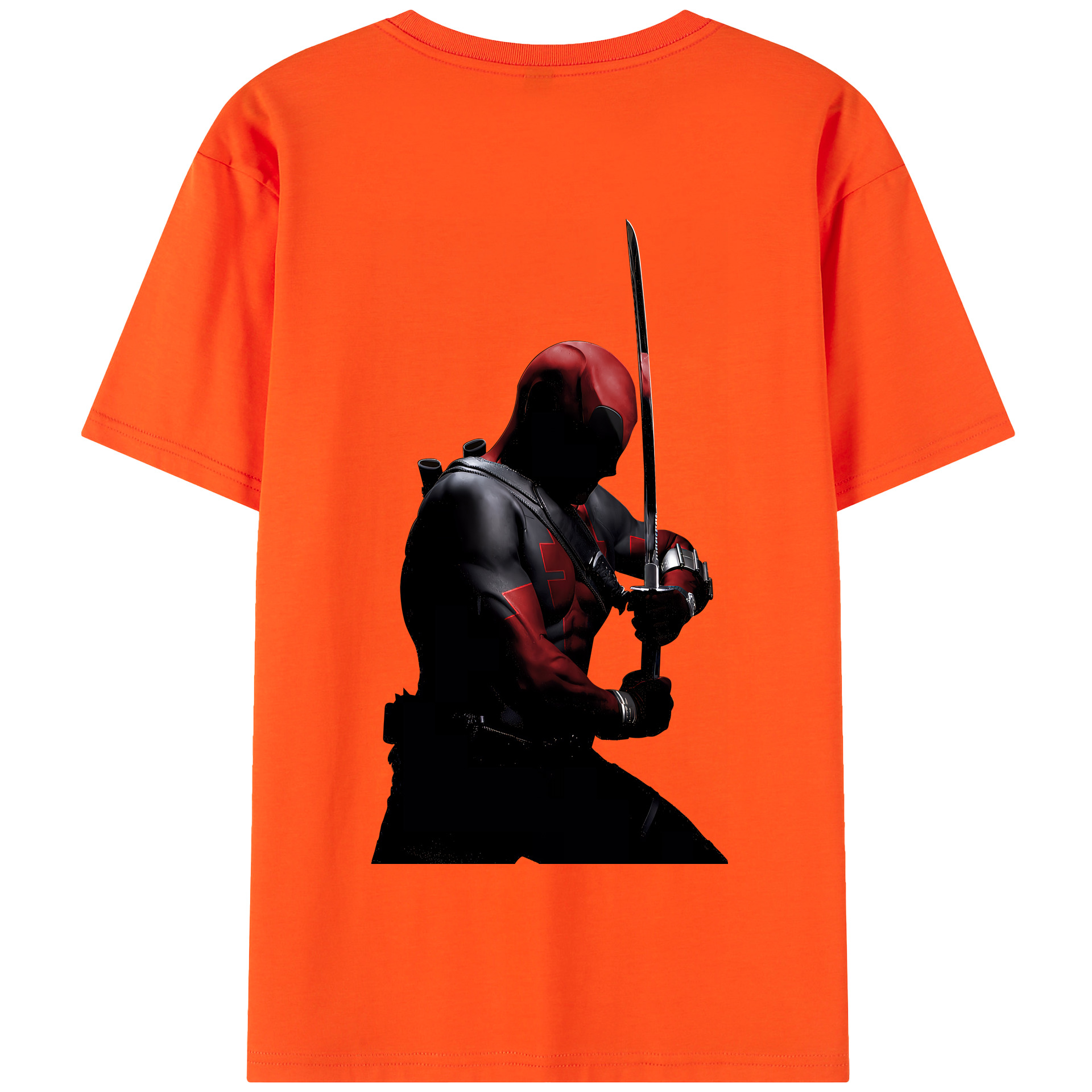 （画像用） Deadpool デッドプール 綿100％半袖Tシャツ（背面プリント）