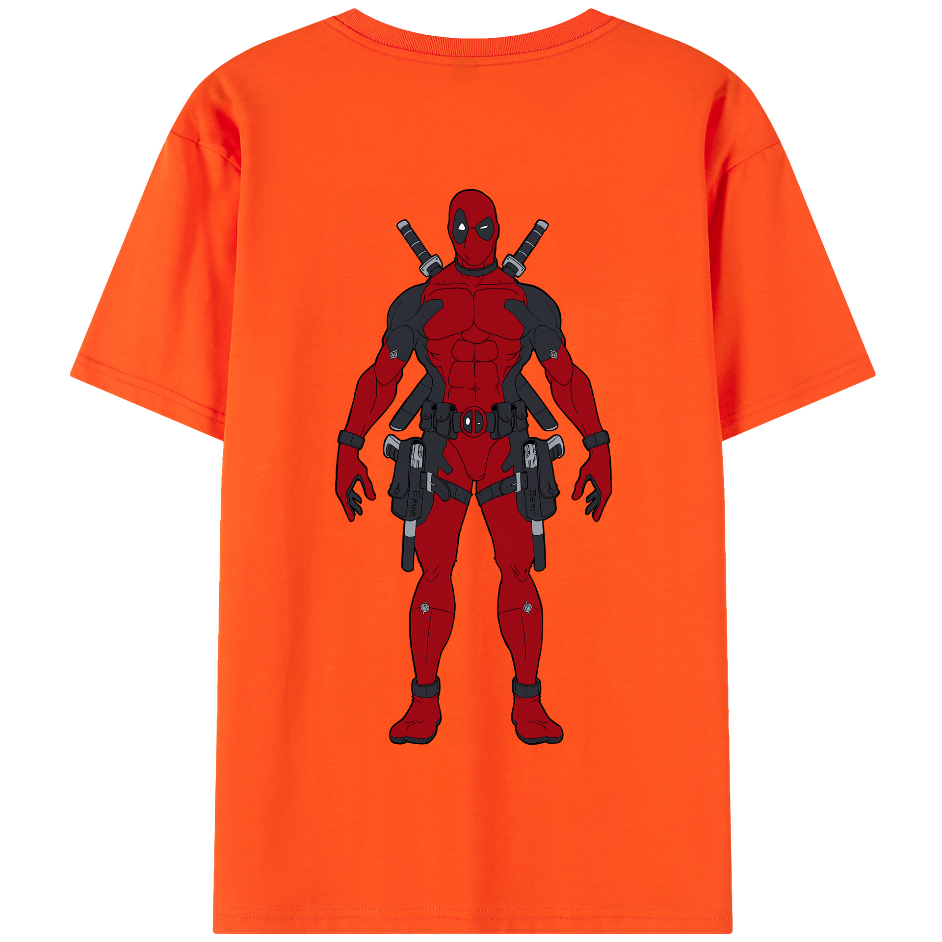（画像用） Deadpool デッドプール 綿100％半袖Tシャツ（背面プリント）