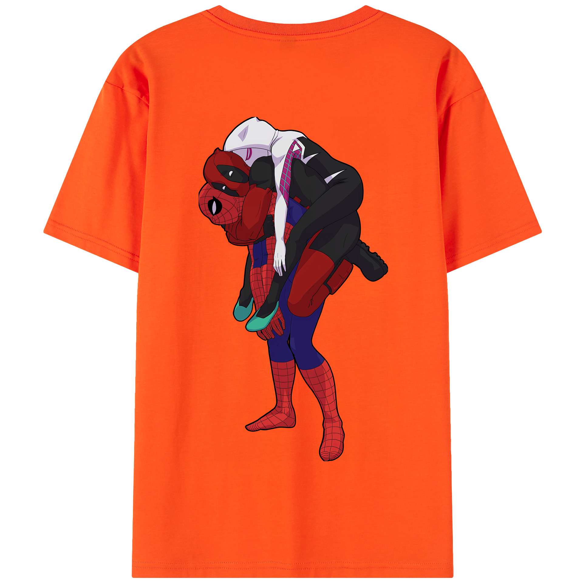 （画像用） Deadpool デッドプール 綿100％半袖Tシャツ（背面プリント）