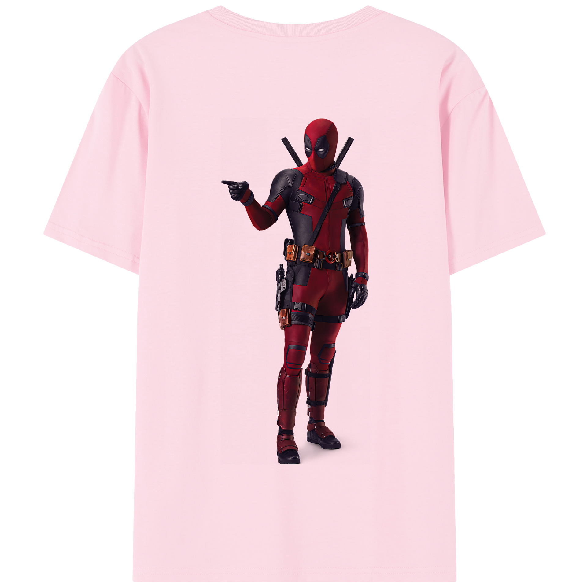 （画像用） Deadpool デッドプール 綿100％半袖Tシャツ（背面プリント）