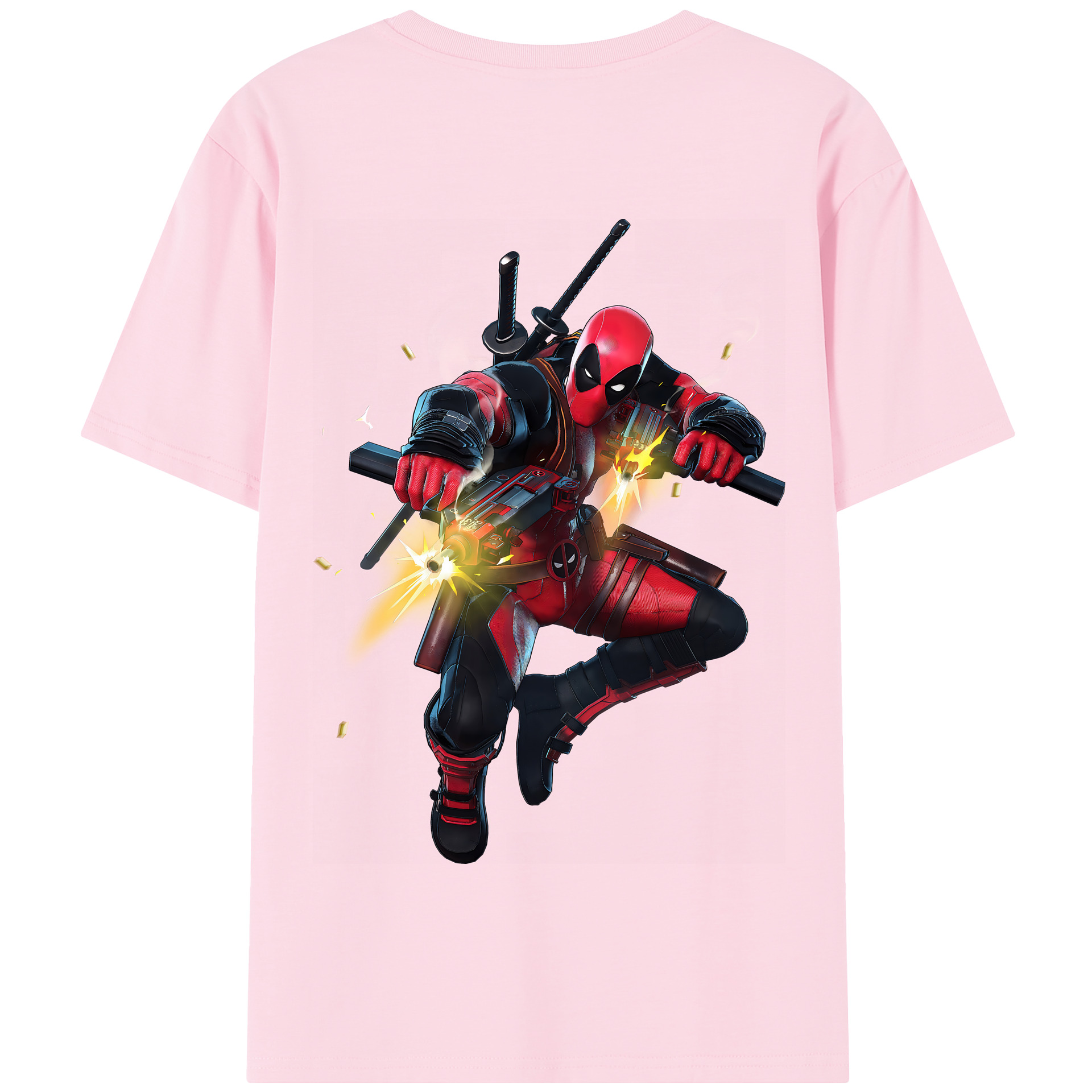 （画像用） Deadpool デッドプール 綿100％半袖Tシャツ（背面プリント）