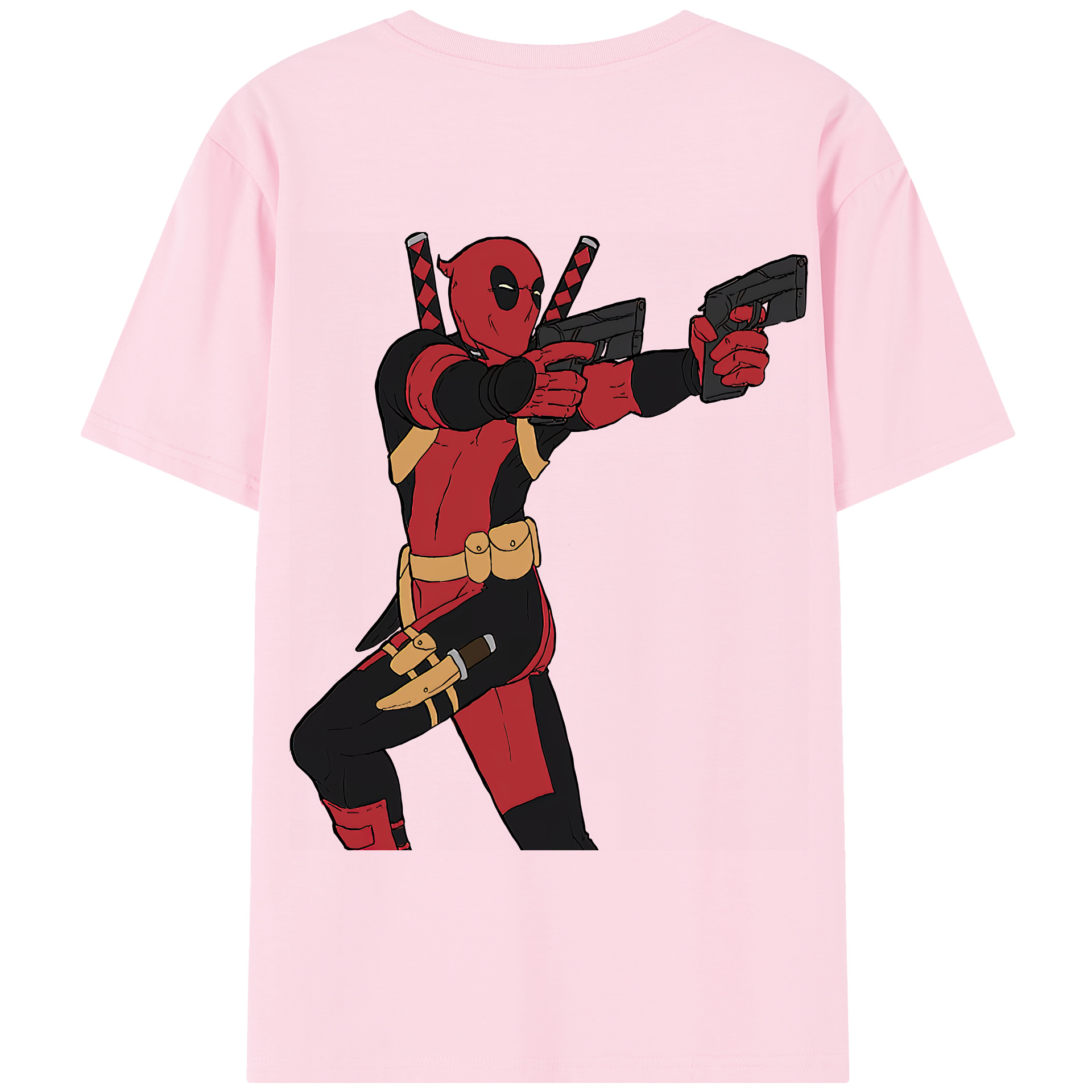 （画像用） Deadpool デッドプール 綿100％半袖Tシャツ（背面プリント）
