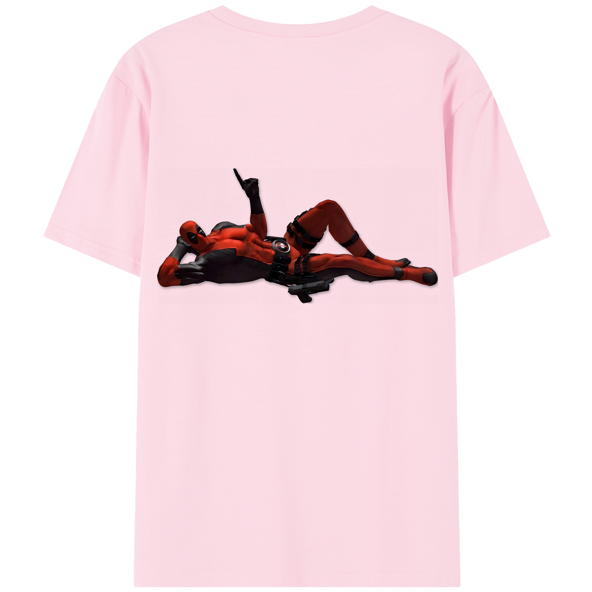 （画像用） Deadpool デッドプール 綿100％半袖Tシャツ（背面プリント）