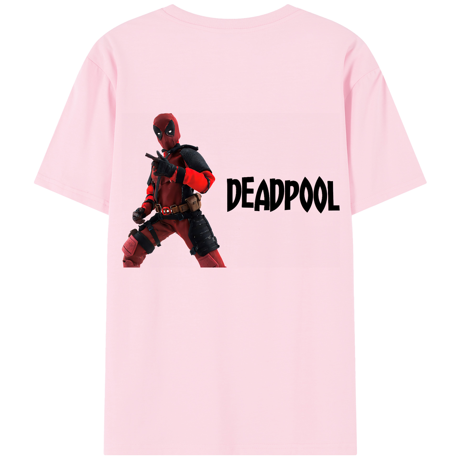 （画像用） Deadpool デッドプール 綿100％半袖Tシャツ（背面プリント）