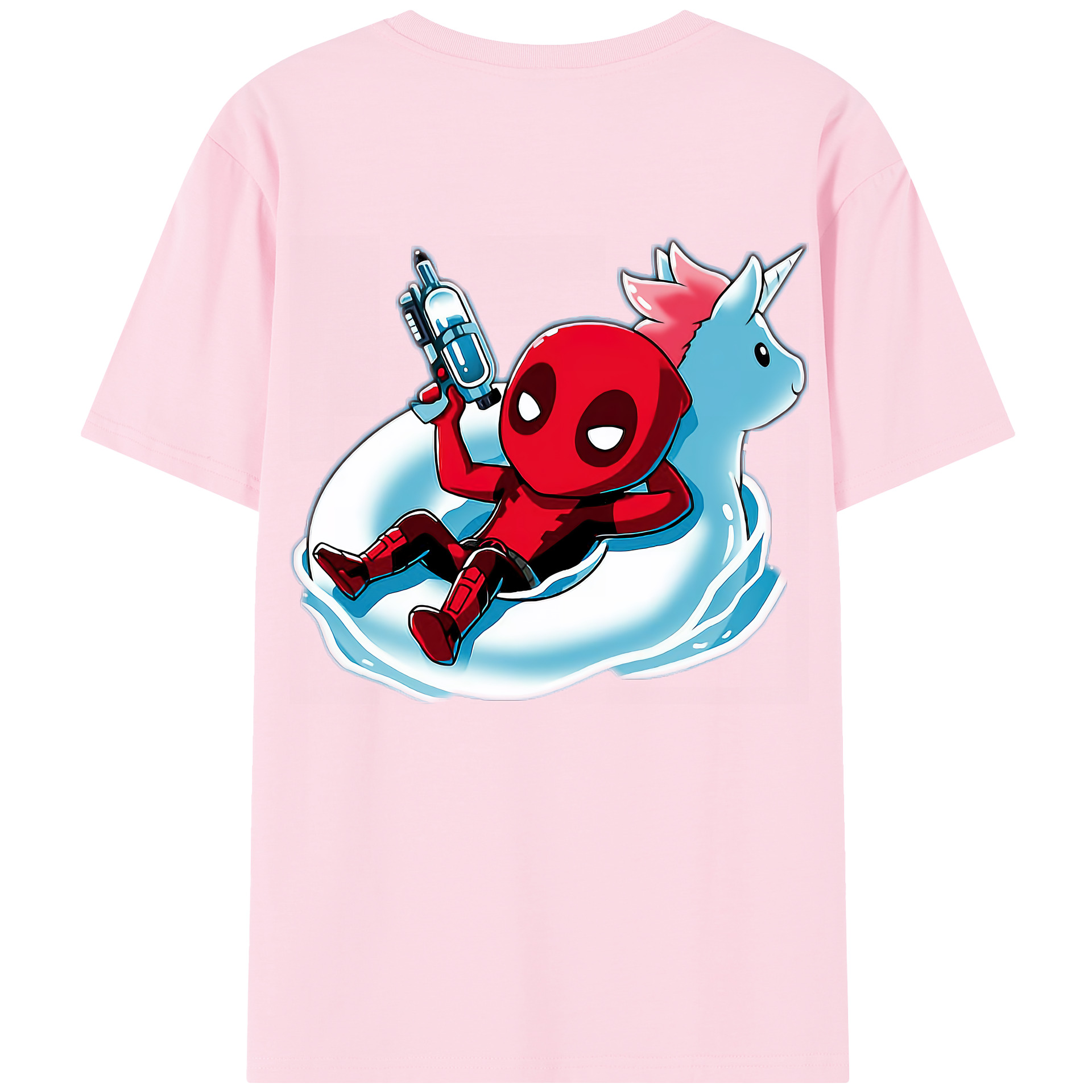 （画像用） Deadpool デッドプール 綿100％半袖Tシャツ（背面プリント）