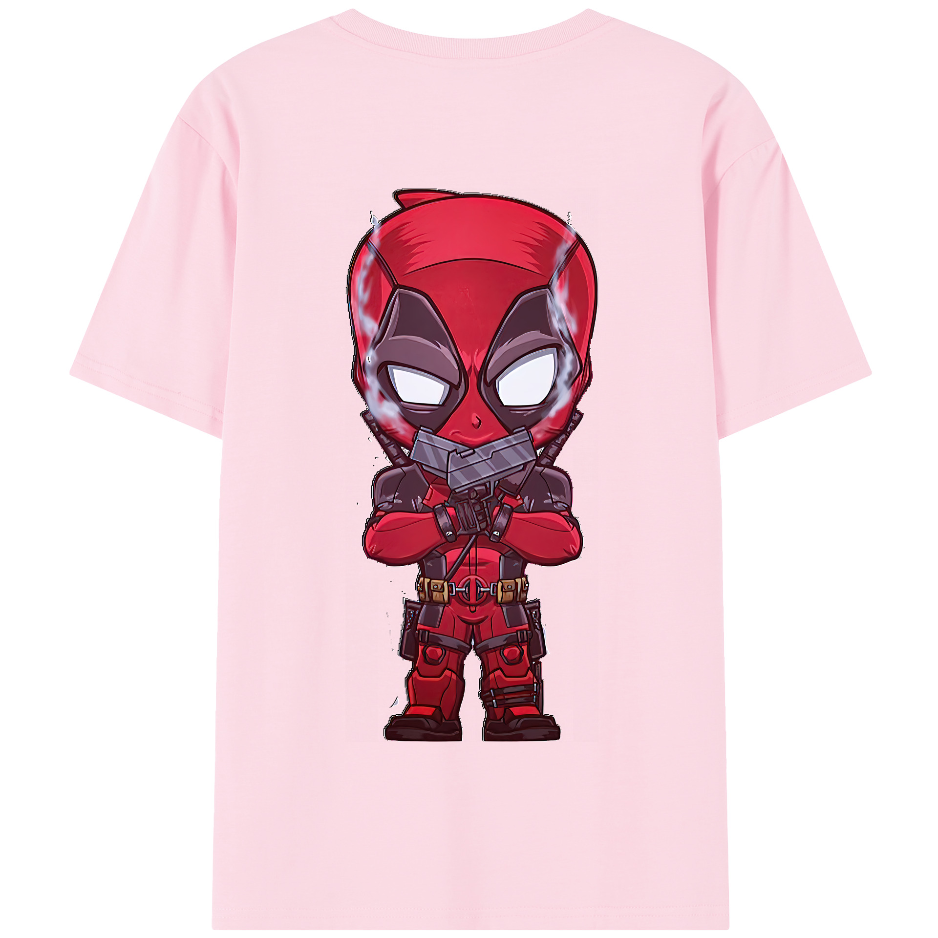 （画像用） Deadpool デッドプール 綿100％半袖Tシャツ（背面プリント）