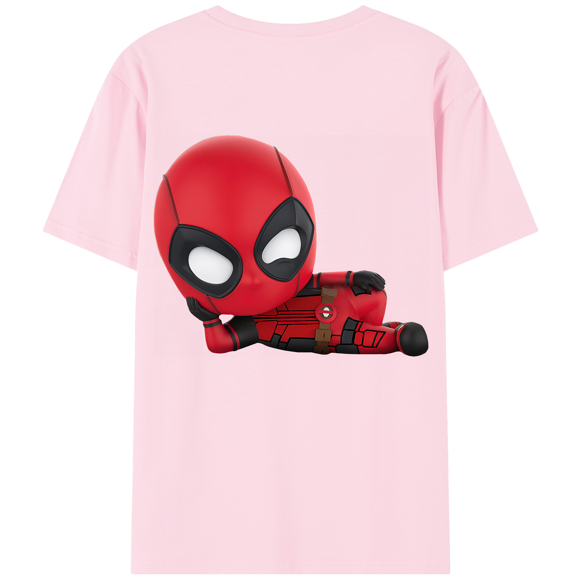 （画像用） Deadpool デッドプール 綿100％半袖Tシャツ（背面プリント）