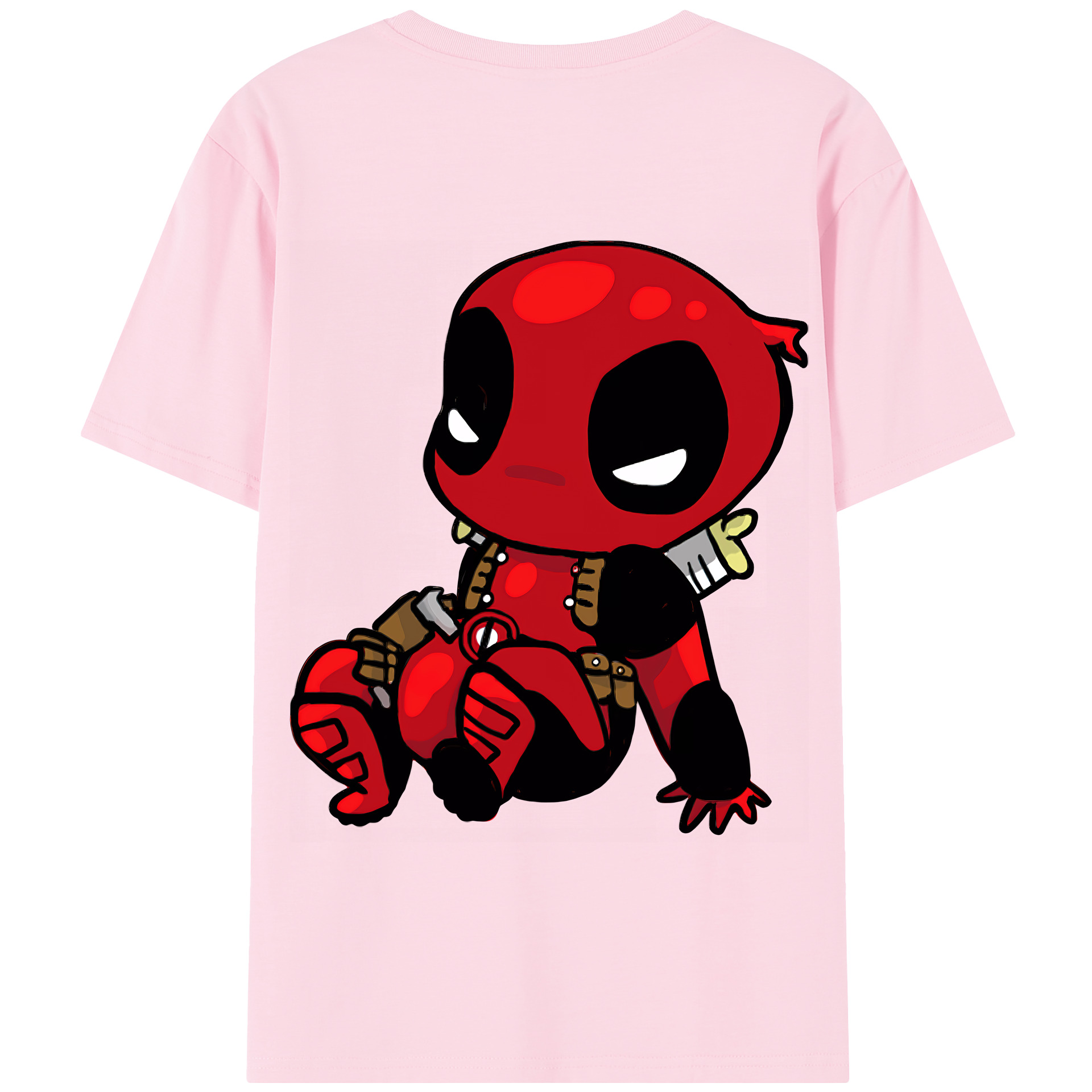 （画像用） Deadpool デッドプール 綿100％半袖Tシャツ（背面プリント）