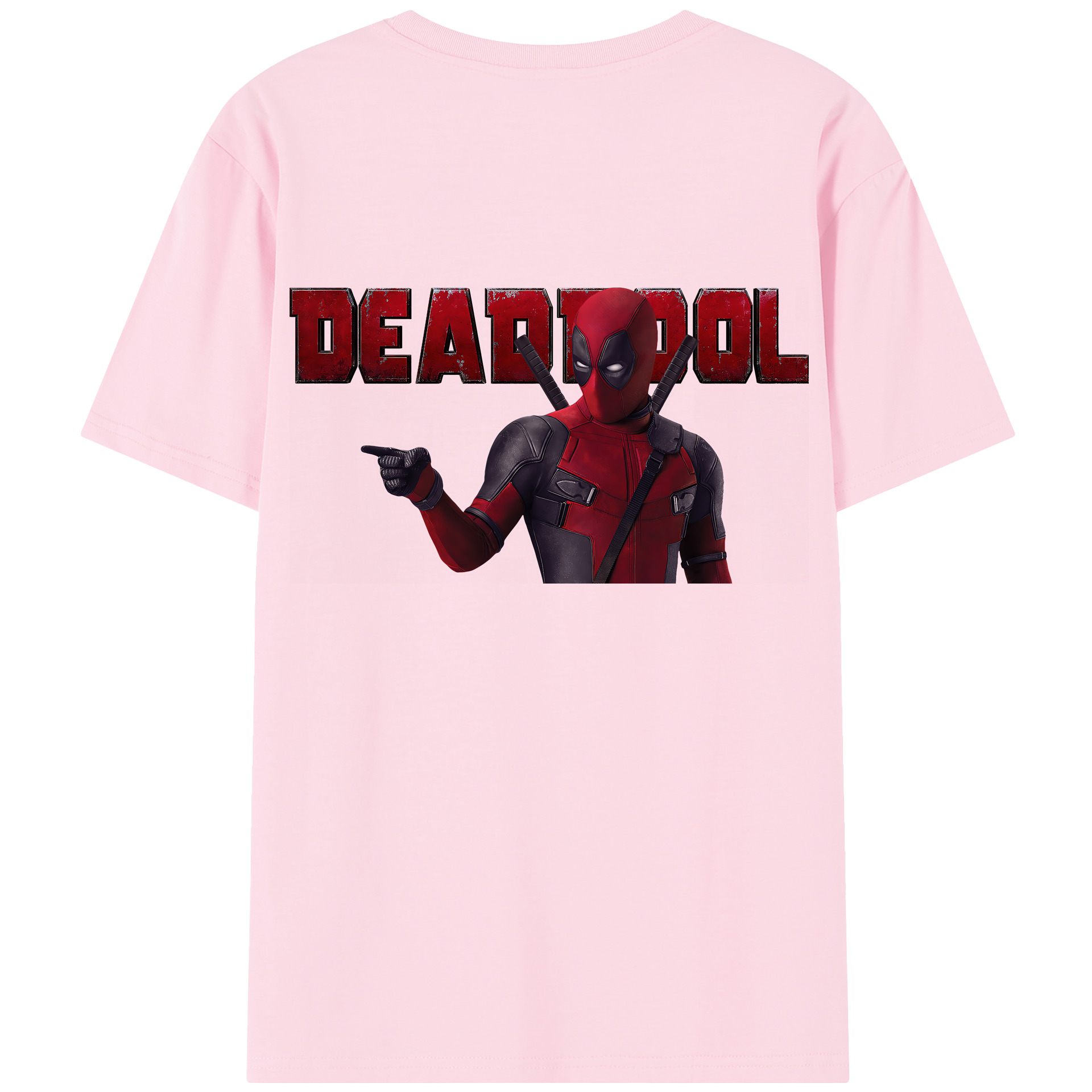 （画像用） Deadpool デッドプール 綿100％半袖Tシャツ（背面プリント）