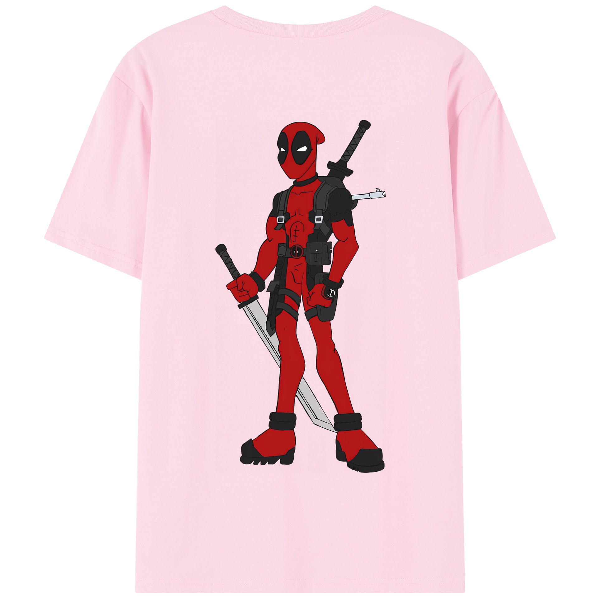 （画像用） Deadpool デッドプール 綿100％半袖Tシャツ（背面プリント）