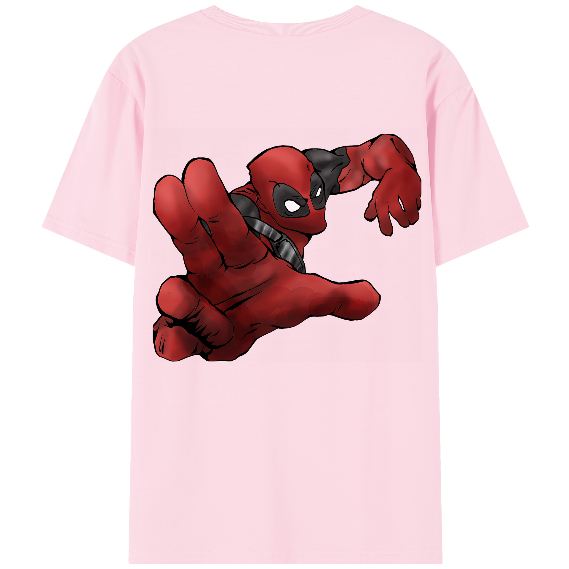 （画像用） Deadpool デッドプール 綿100％半袖Tシャツ（背面プリント）