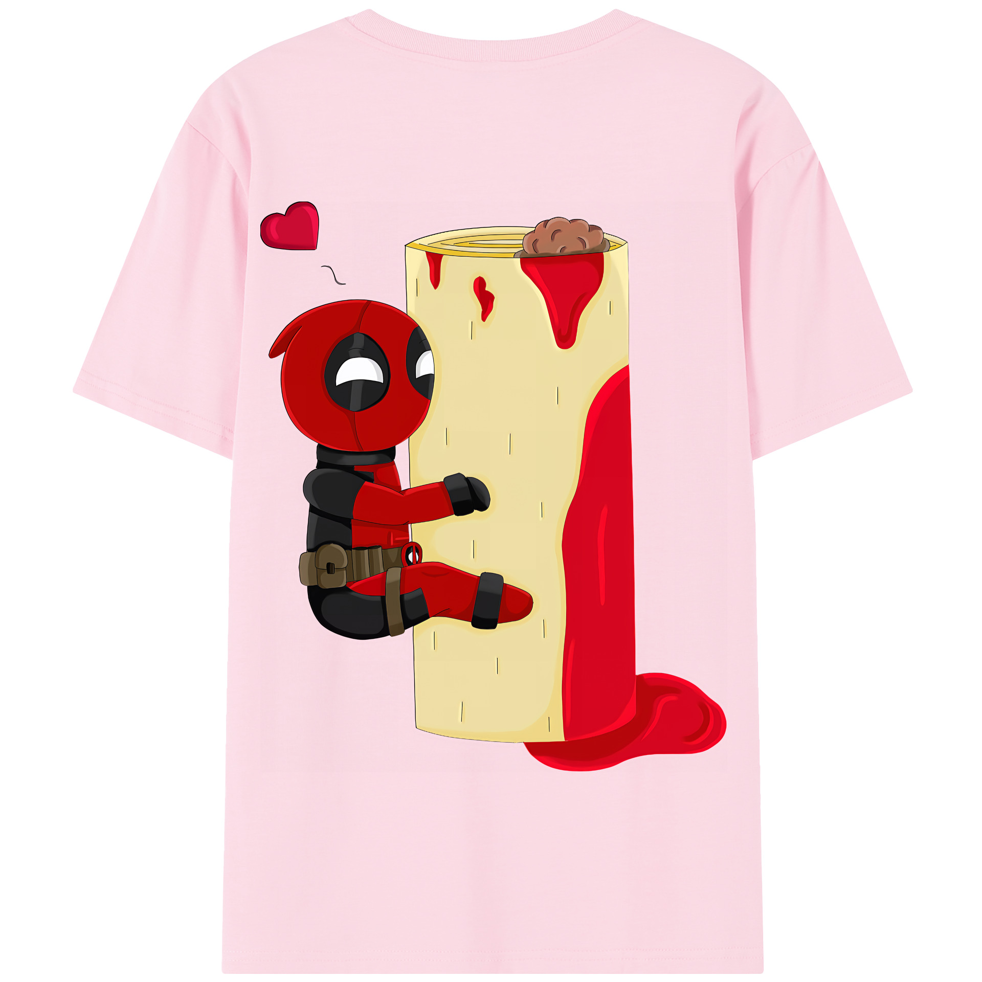 （画像用） Deadpool デッドプール 綿100％半袖Tシャツ（背面プリント）