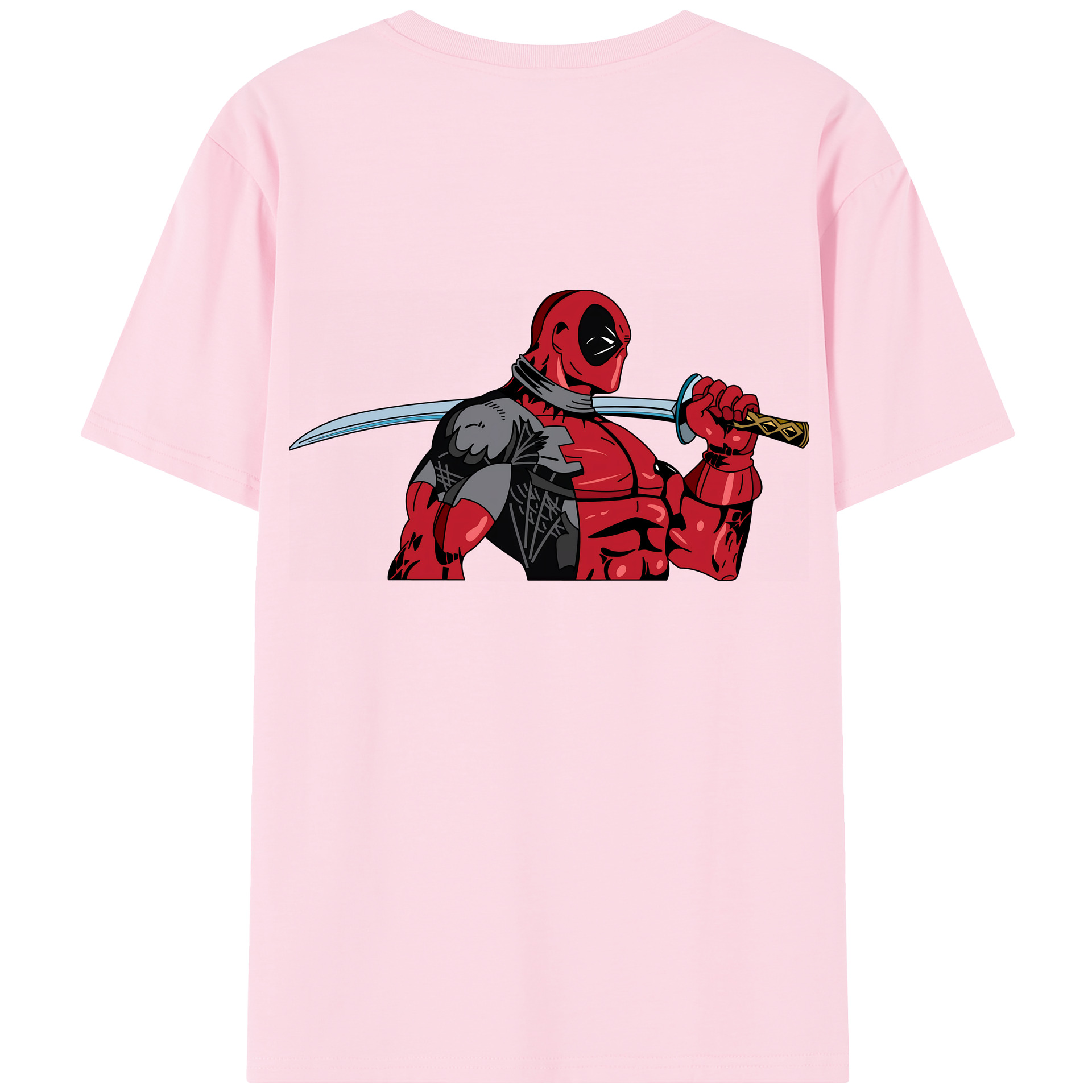 （画像用） Deadpool デッドプール 綿100％半袖Tシャツ（背面プリント）