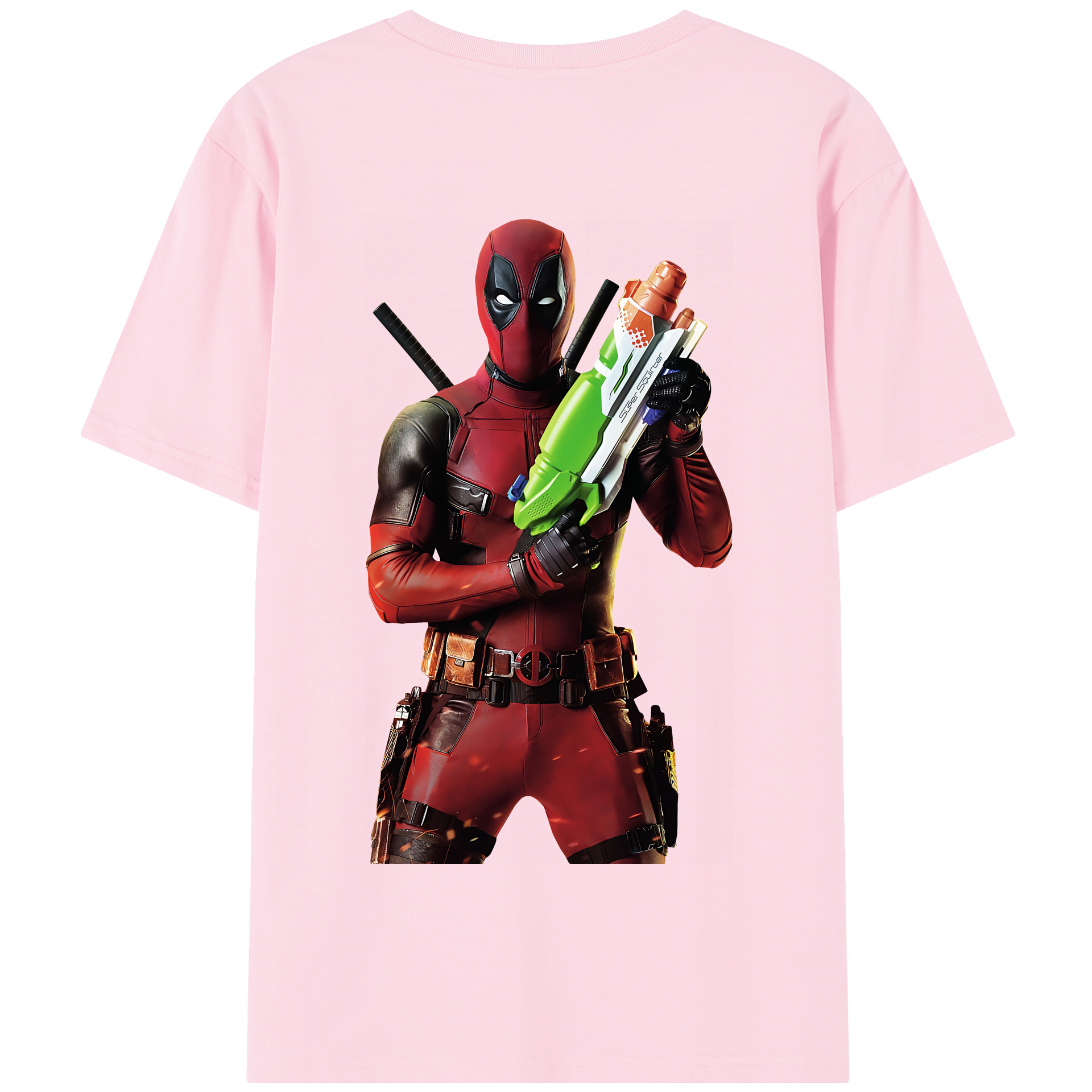 （画像用） Deadpool デッドプール 綿100％半袖Tシャツ（背面プリント）