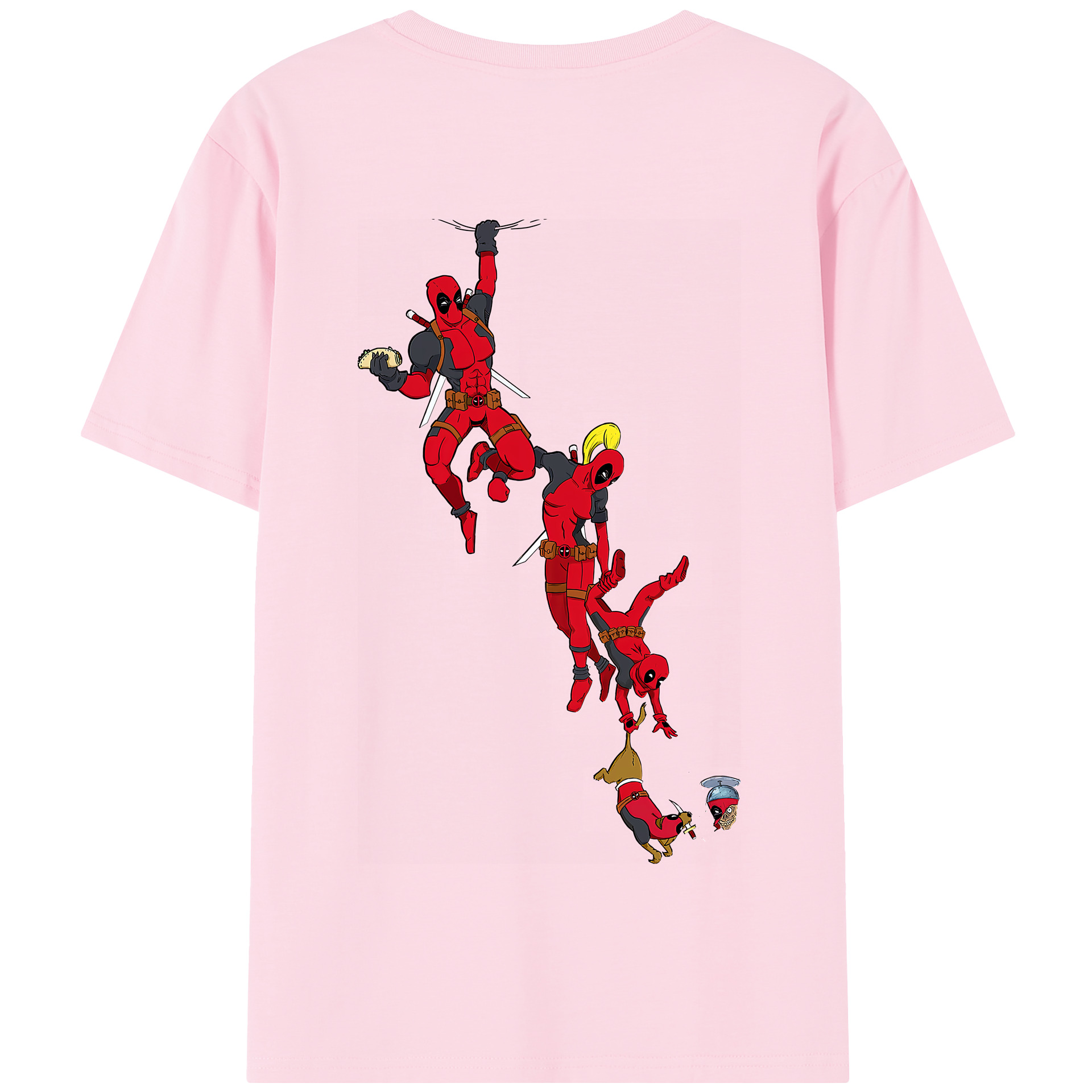（画像用） Deadpool デッドプール 綿100％半袖Tシャツ（背面プリント）
