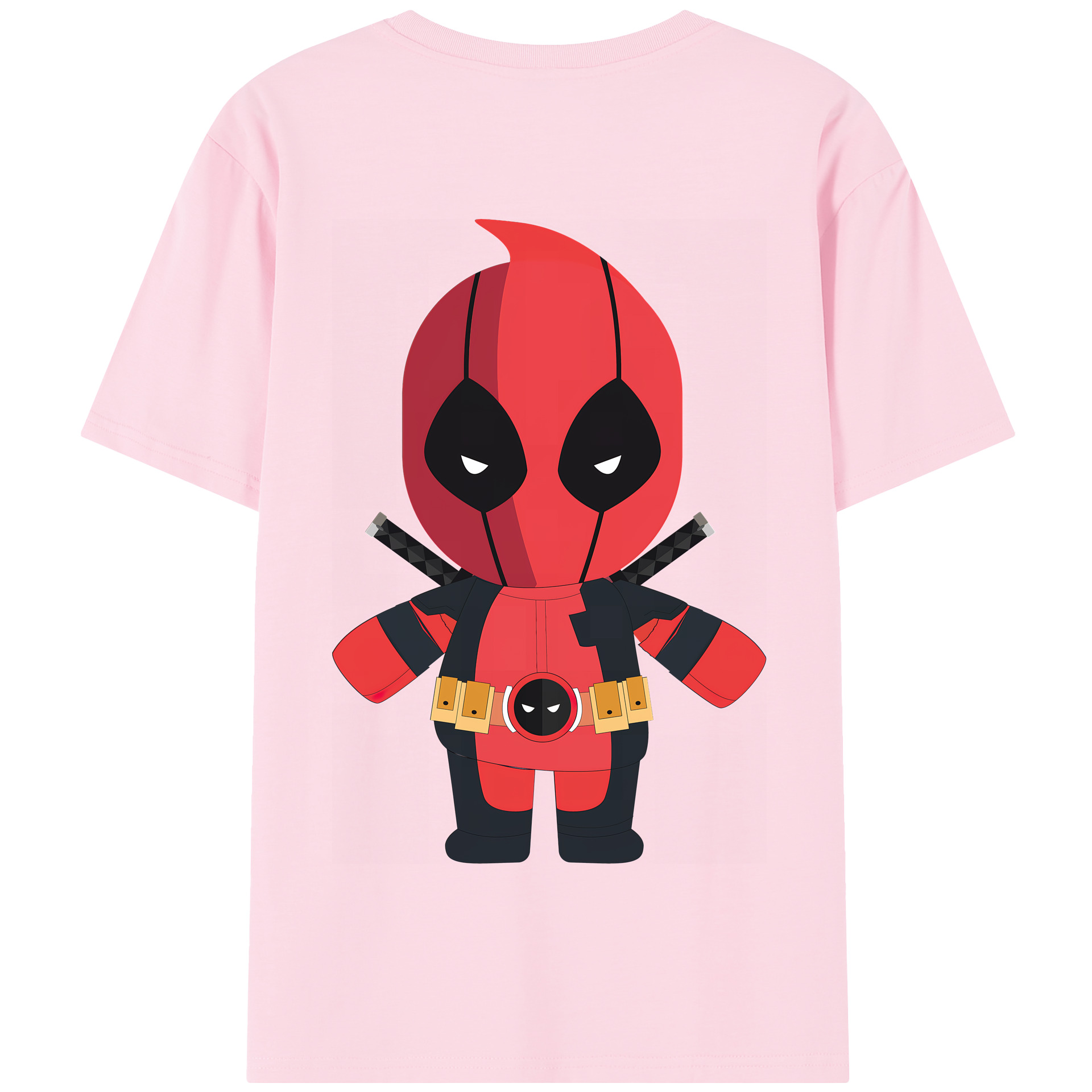（画像用） Deadpool デッドプール 綿100％半袖Tシャツ（背面プリント）