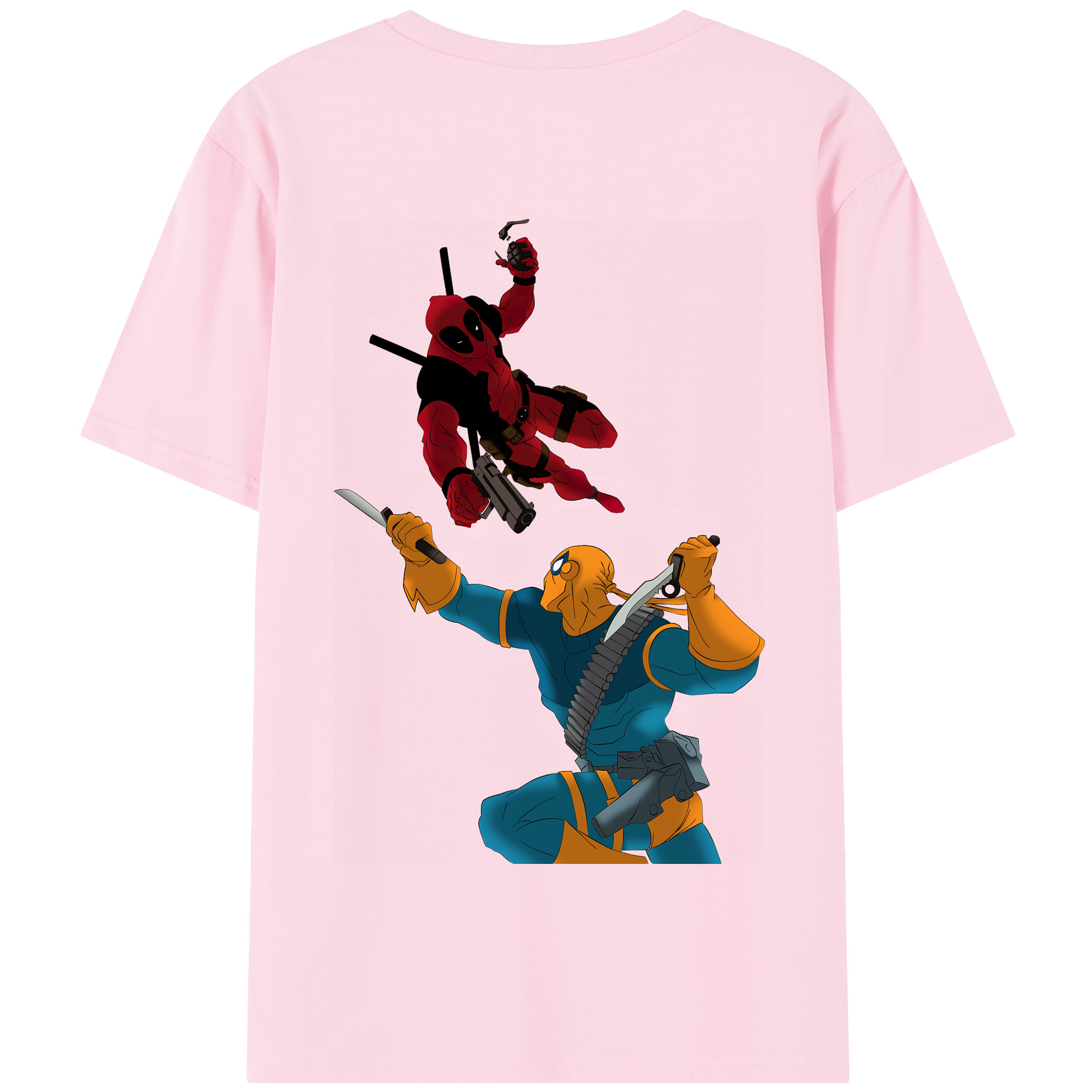 （画像用） Deadpool デッドプール 綿100％半袖Tシャツ（背面プリント）