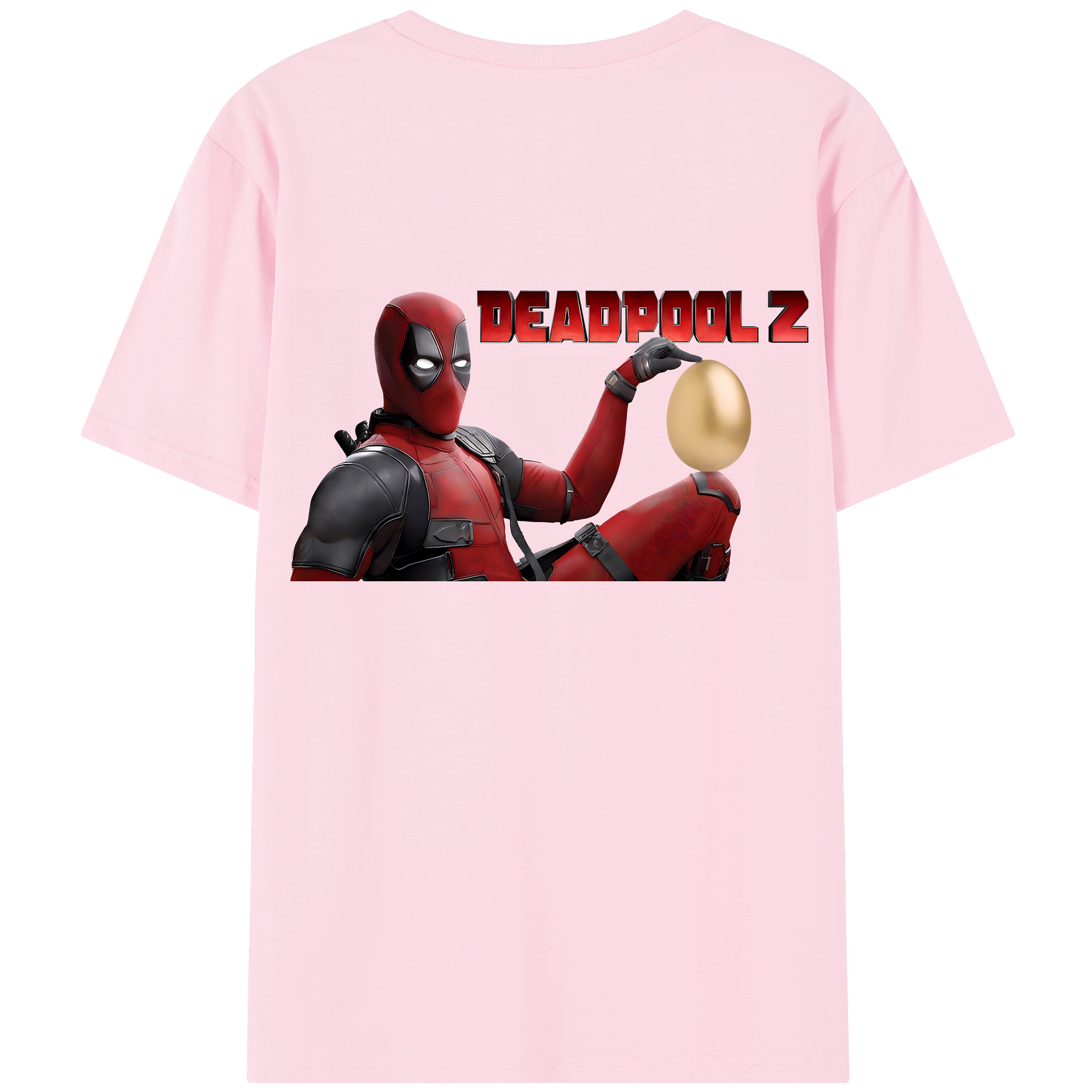 （画像用） Deadpool デッドプール 綿100％半袖Tシャツ（背面プリント）