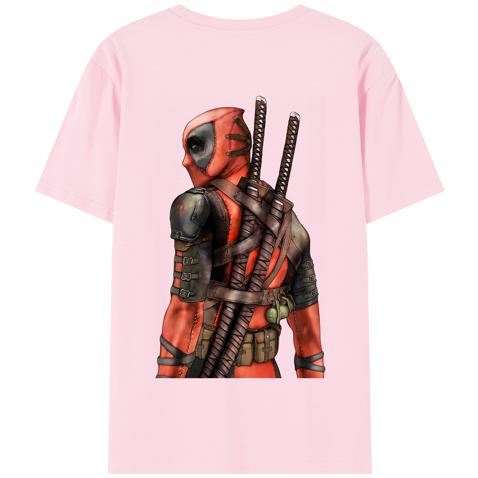 （画像用） Deadpool デッドプール 綿100％半袖Tシャツ（背面プリント）
